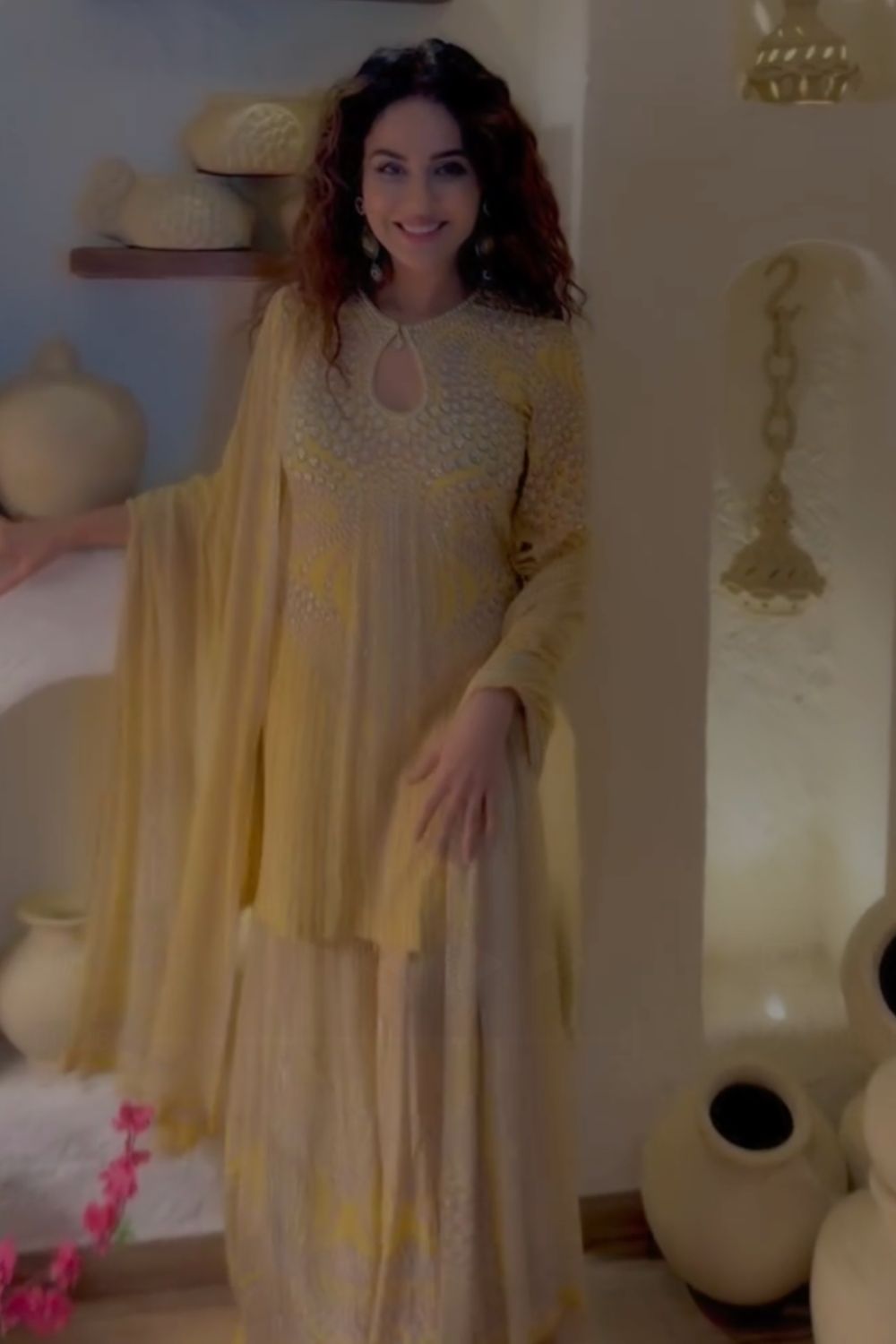 Sara Arfeen Khan in our Sunshine Hoor Sharara Set