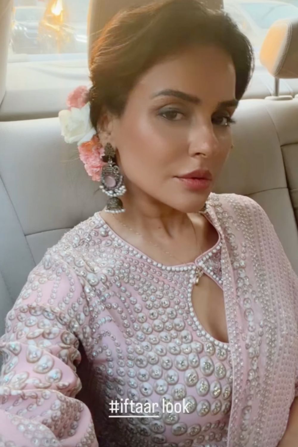 Sara Arfeen Khan in our Pink Hoor Sharara Set