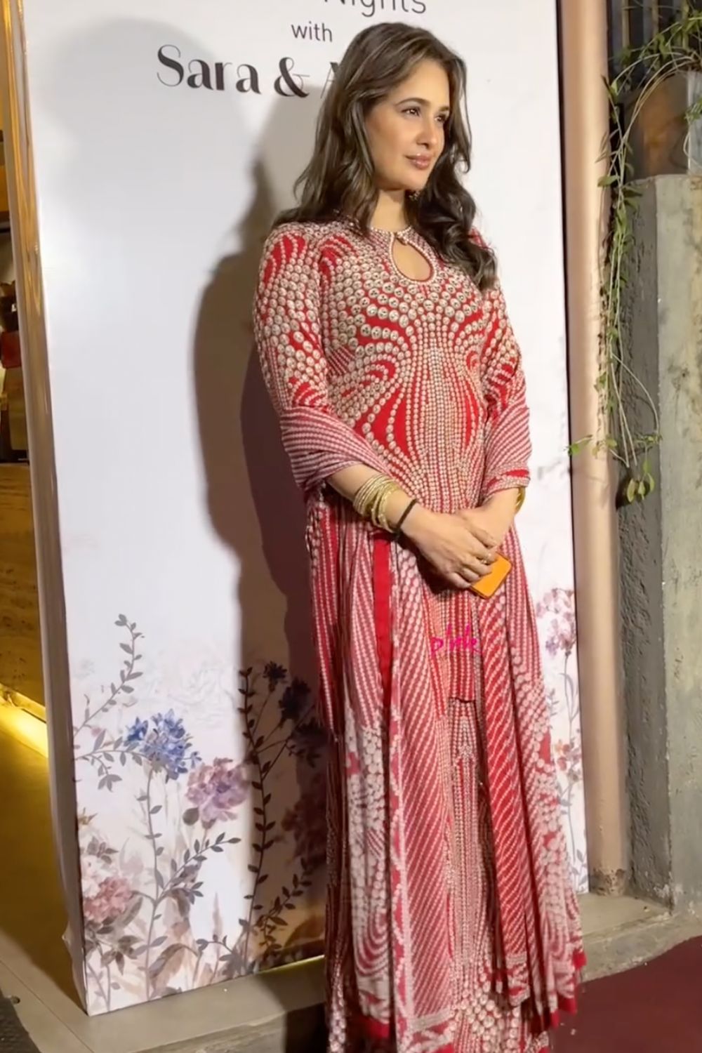 Yuvika Chaudhary in our Red Hoor Sharara Set