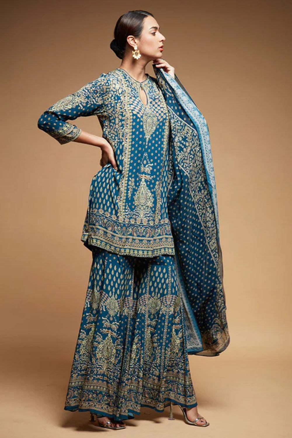 Navy Blue Sharara