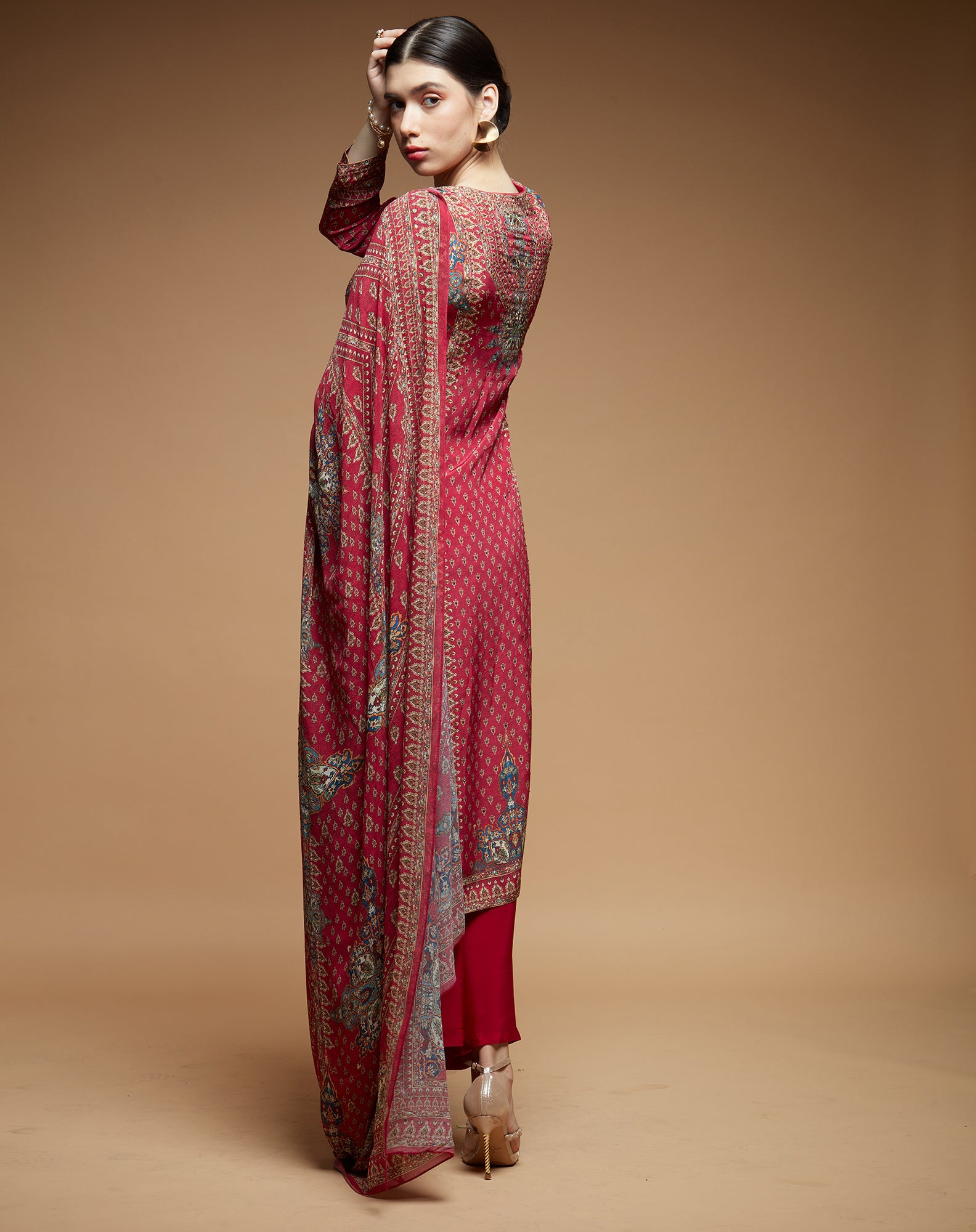 Fuchsia-Color-Suit-Set