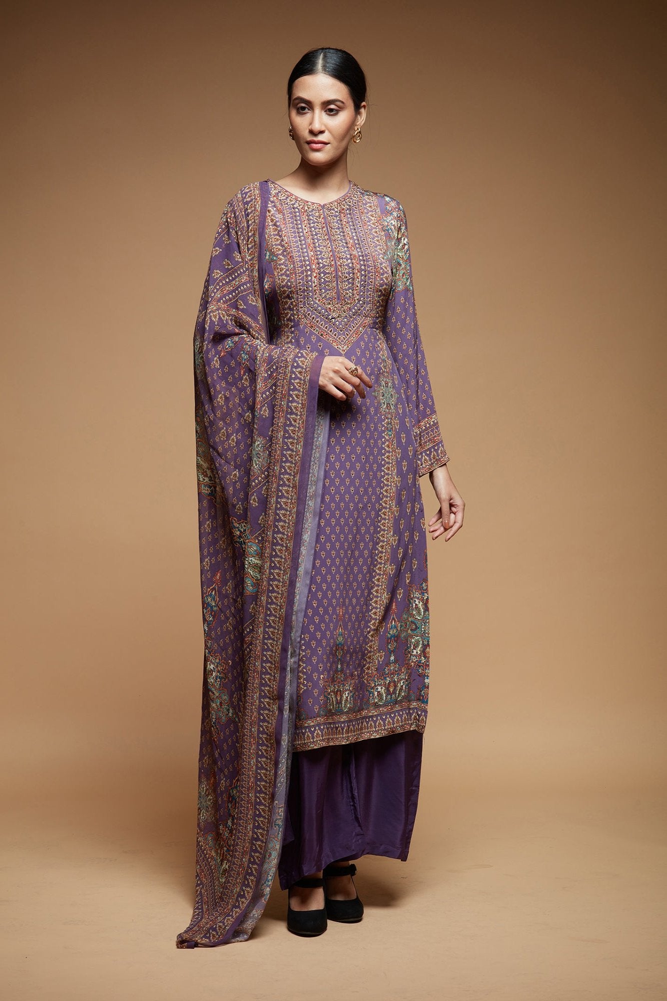 Purple-Color-Suit-Set