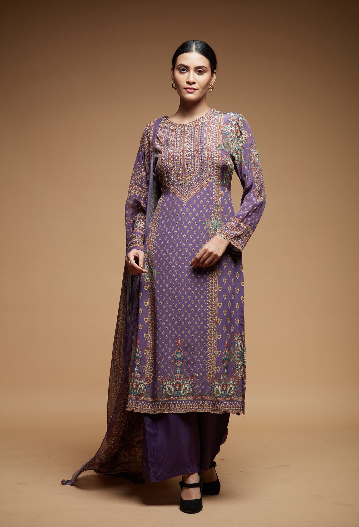 Purple-Color-Suit-Set