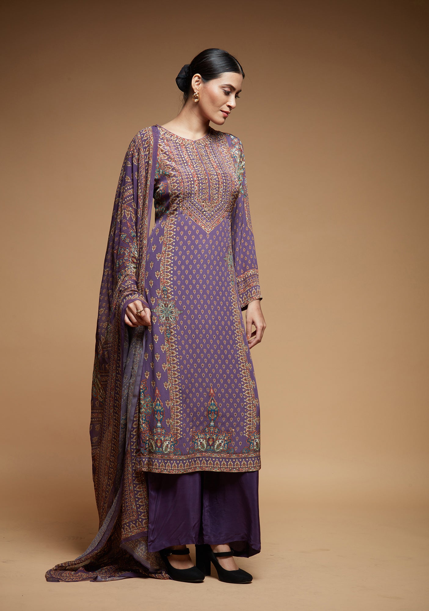 Purple-Color-Suit-Set