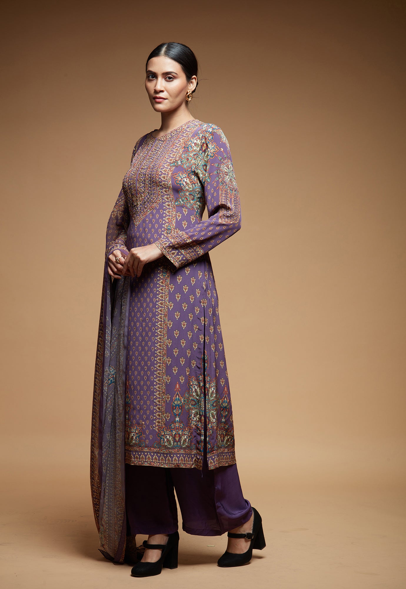 Purple-Color-Suit-Set