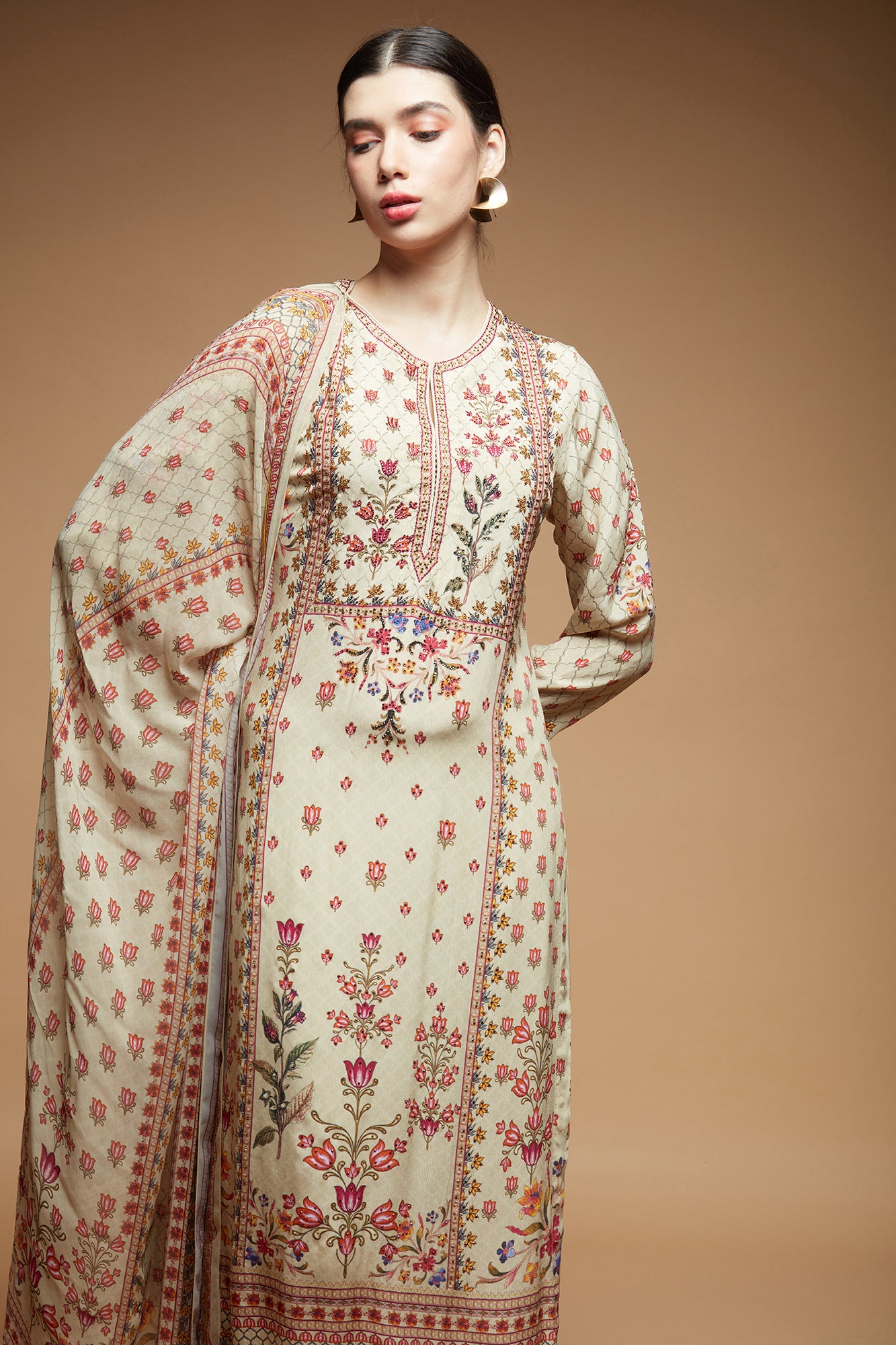 Beige-color-Suit-Set