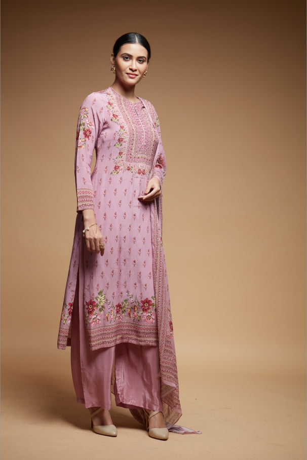 Lavender-Color-Suit-Set