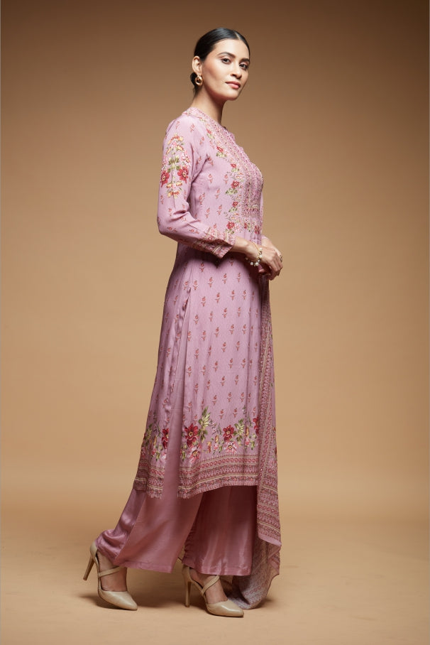 Lavender-Color-Suit-Set