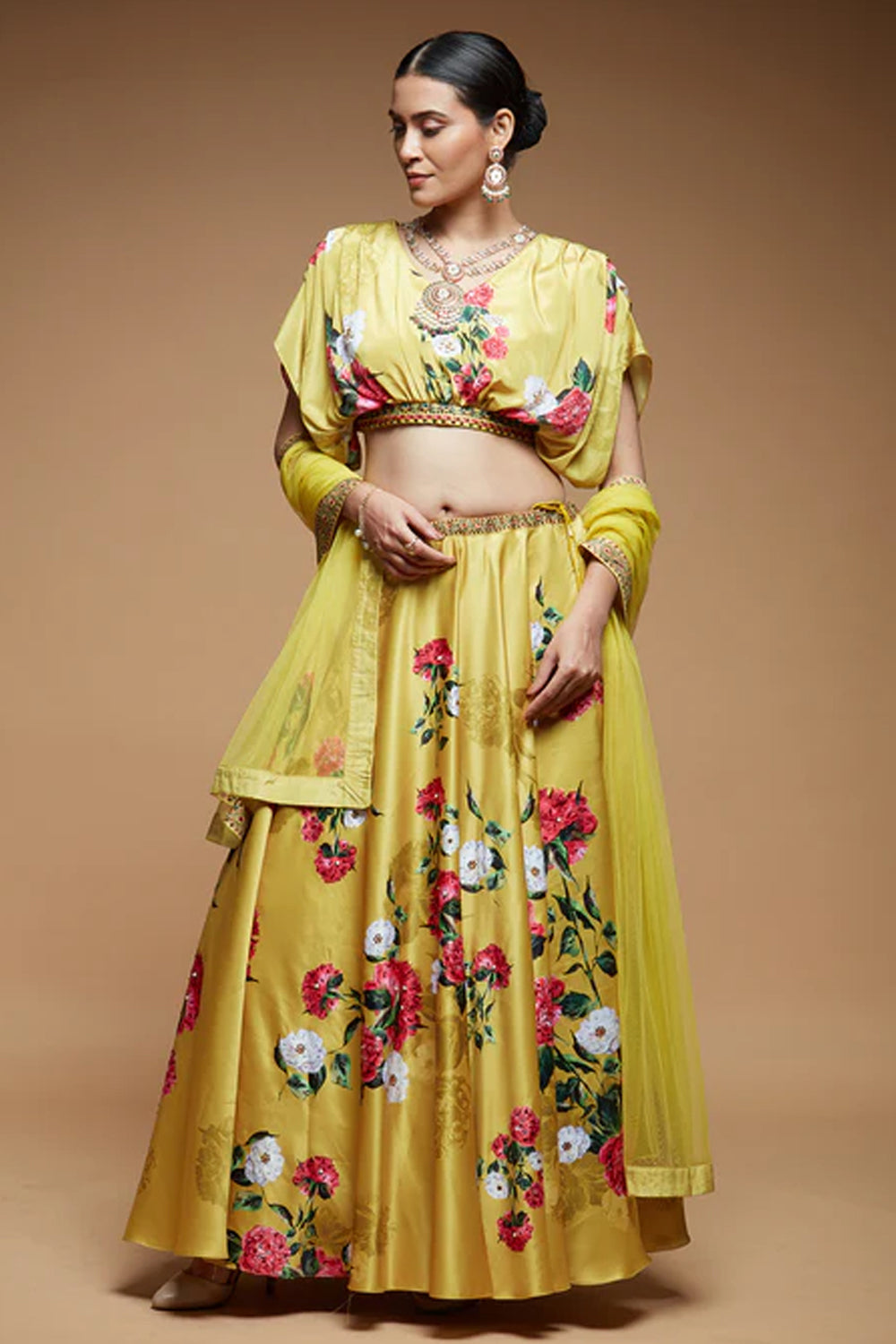 Mustard Lehenga Set