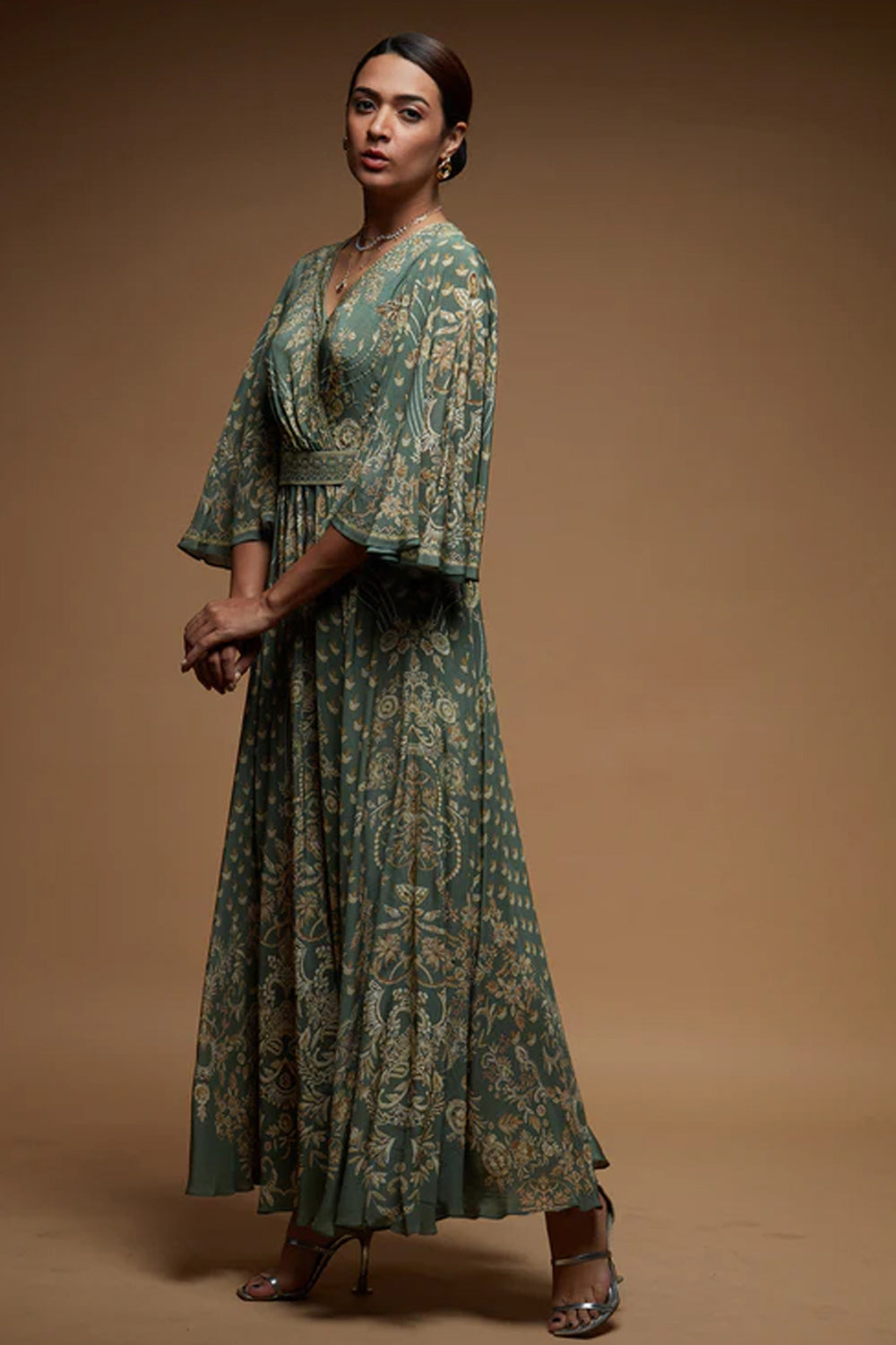Dark Aqua Baroque Gown