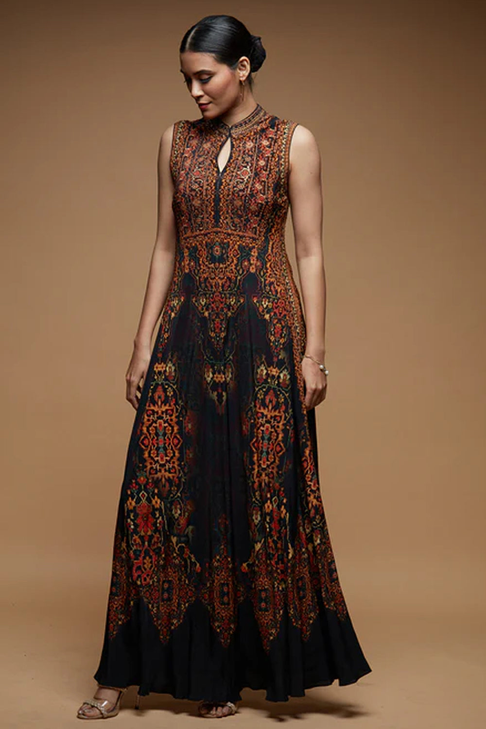 Black Color Halter Gown