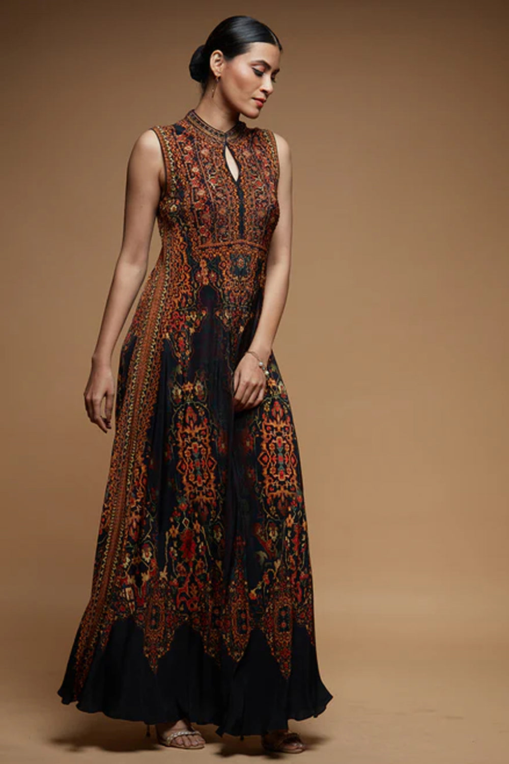 Black Color Halter Gown