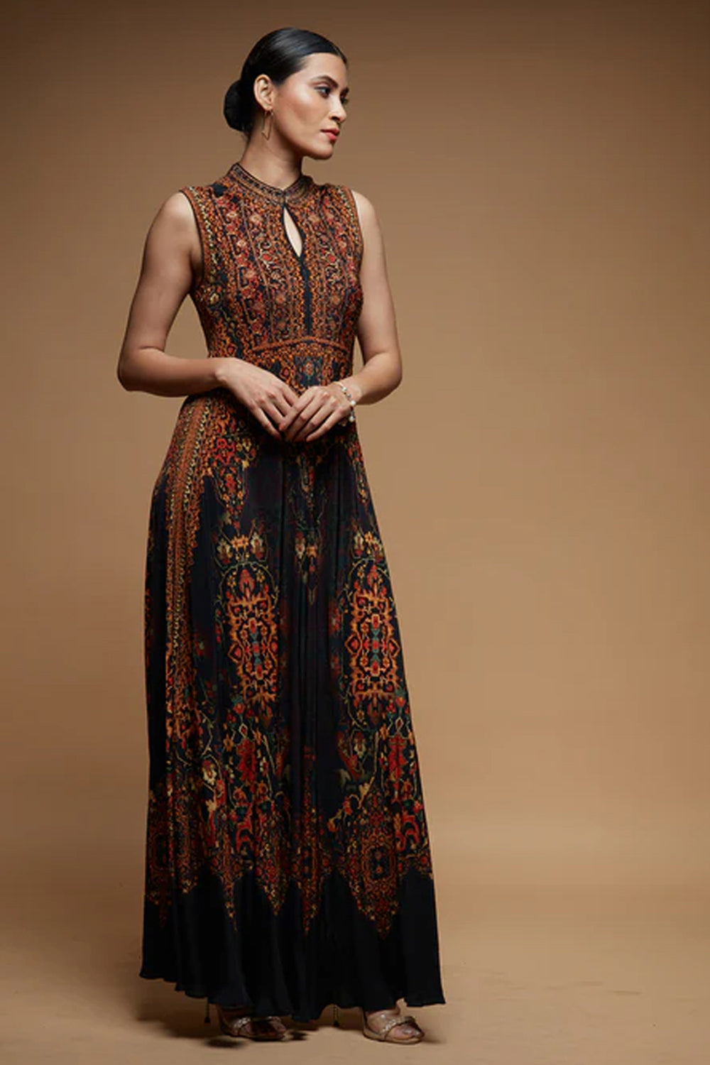 Black Color Halter Gown