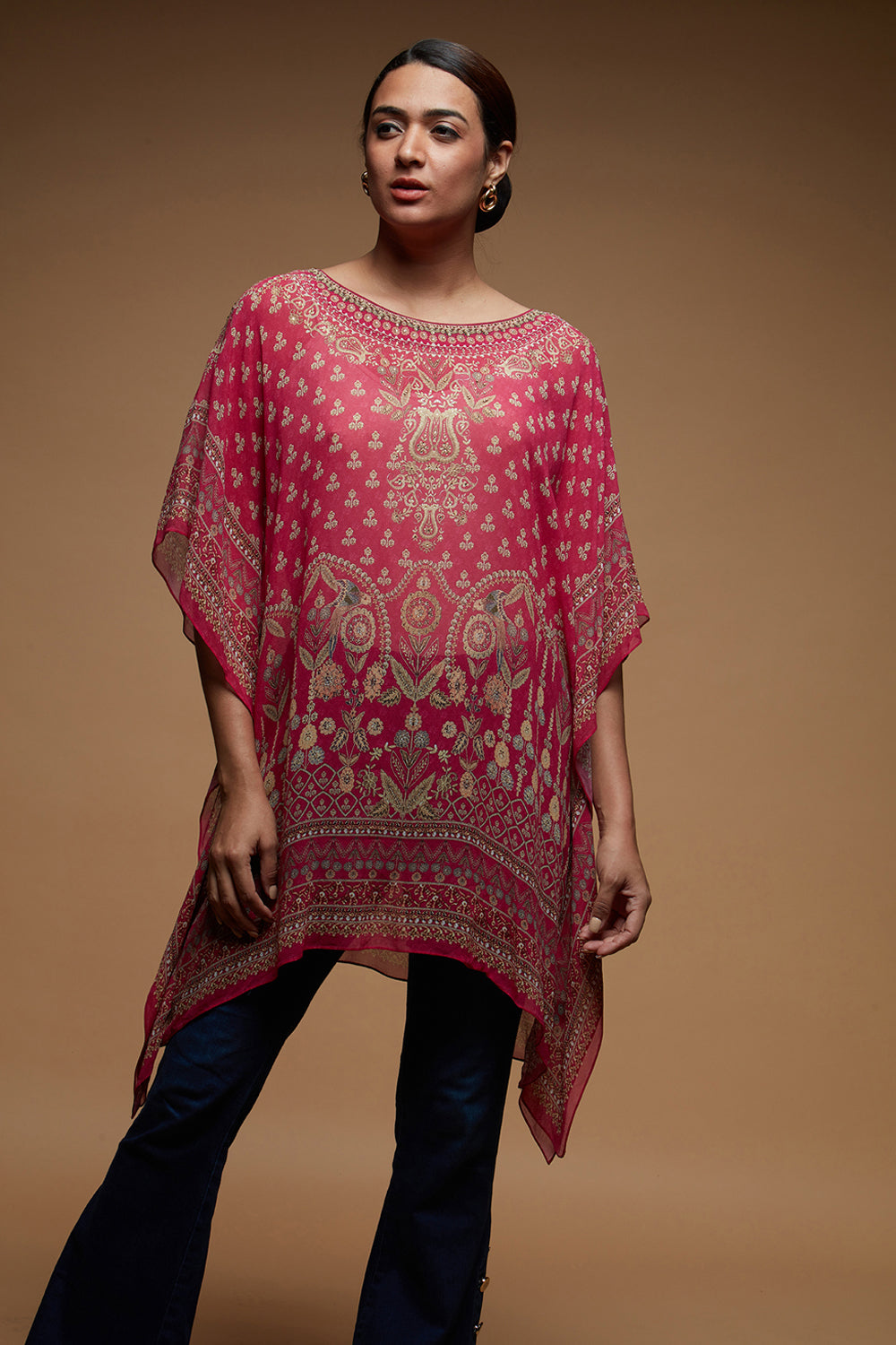 Fuchsia Color Short Farasha