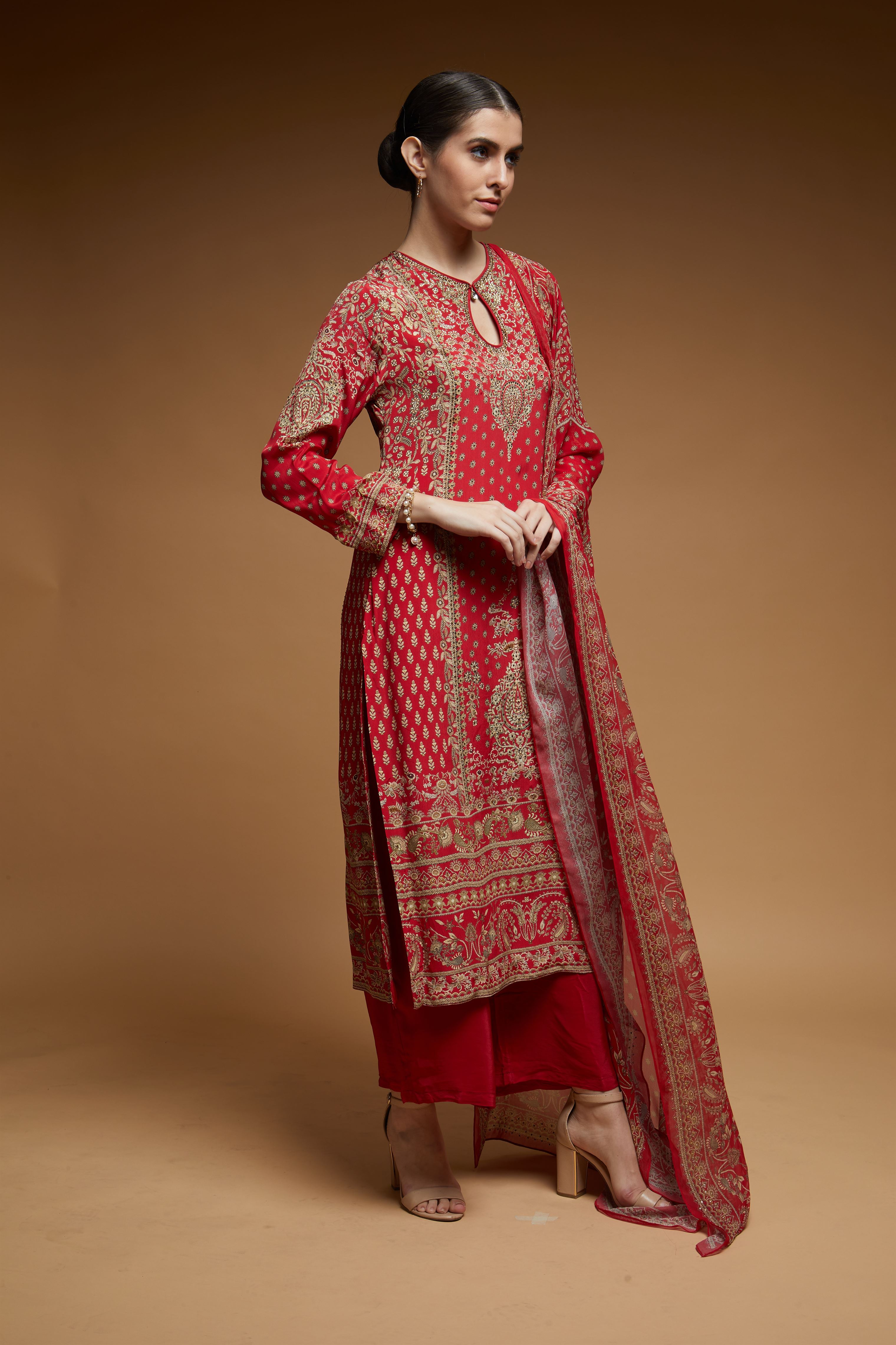 Red-Color-Suit-Set