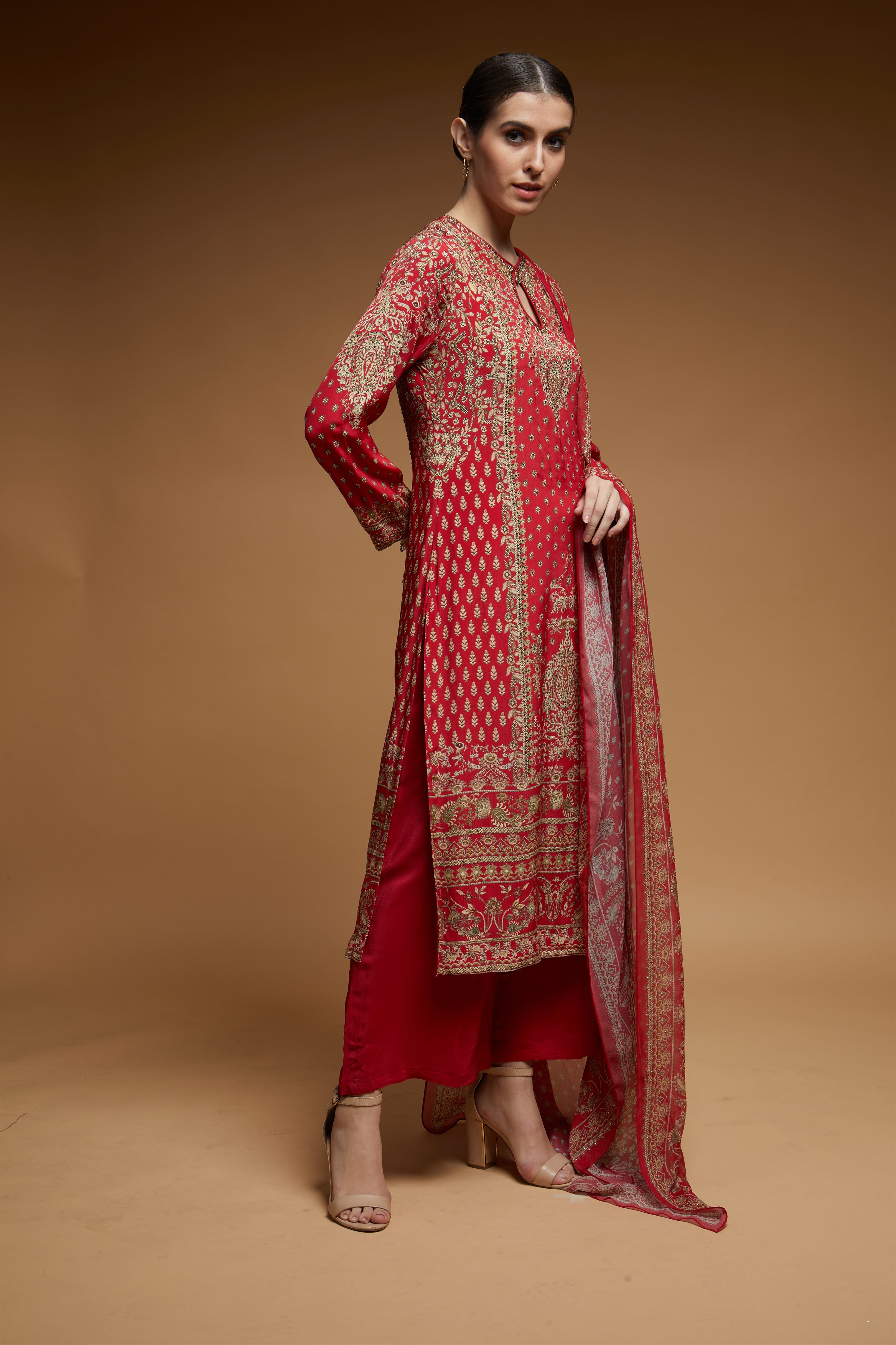 Red-Color-Suit-Set