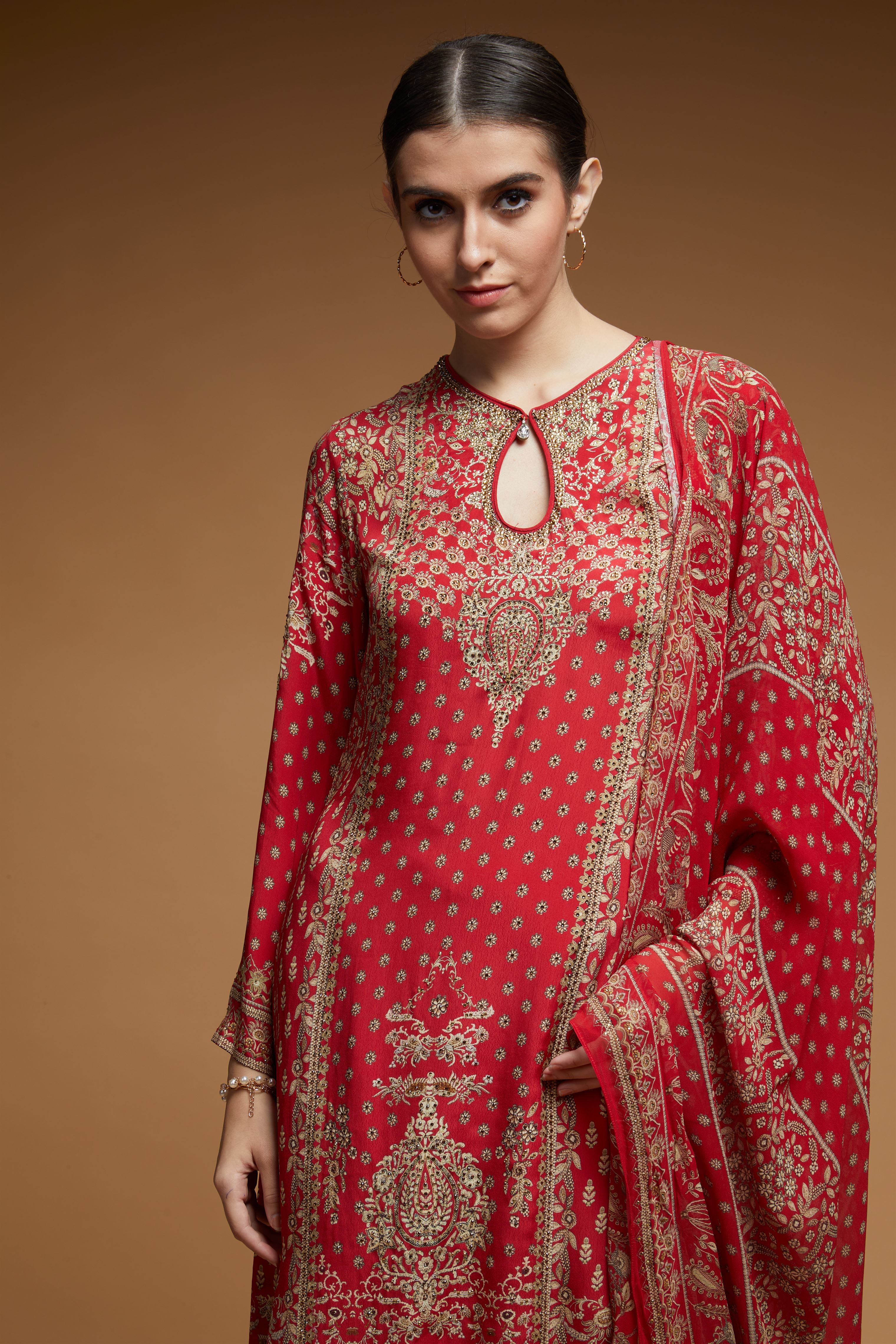 Red-Color-Suit-Set