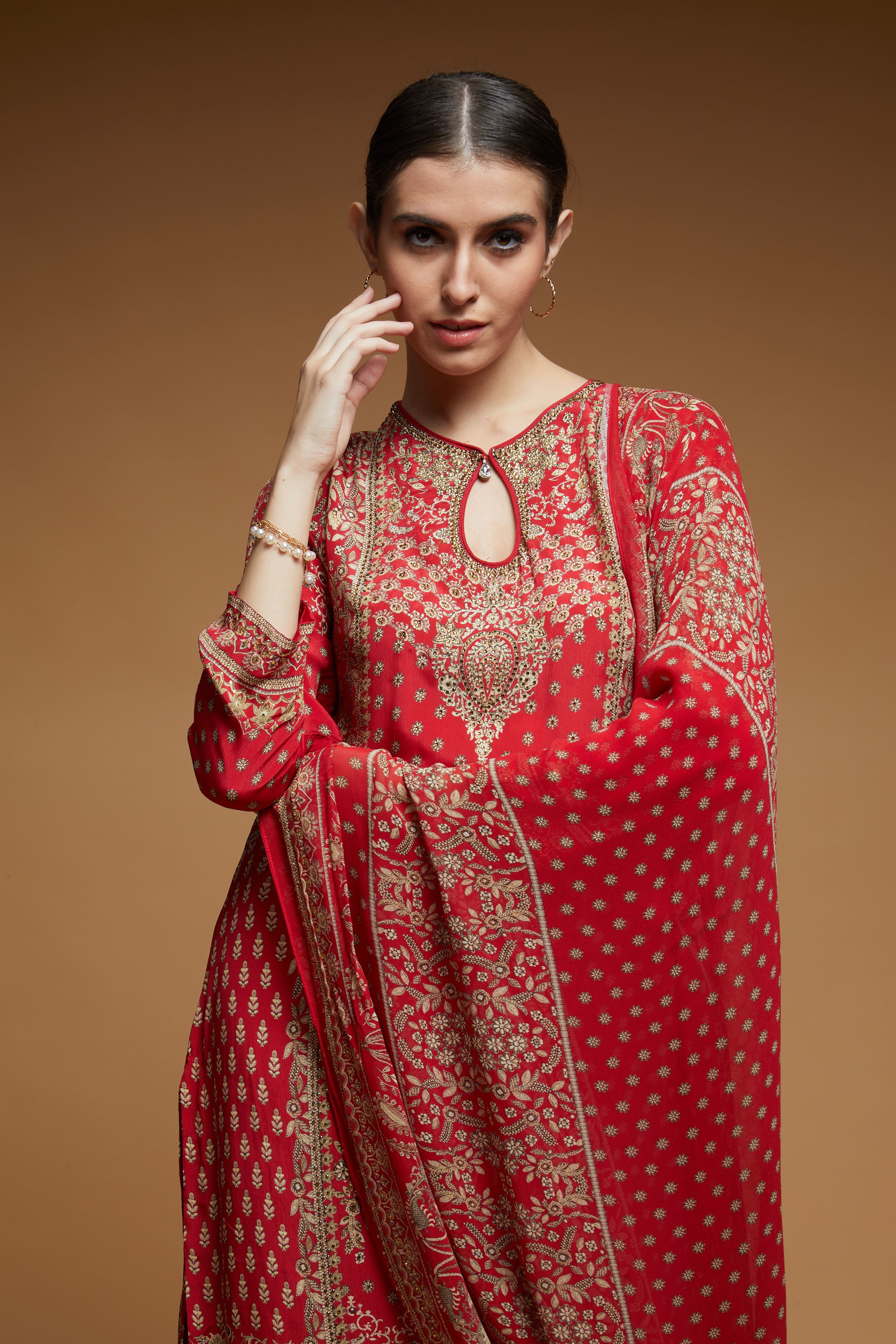Red-Color-Suit-Set