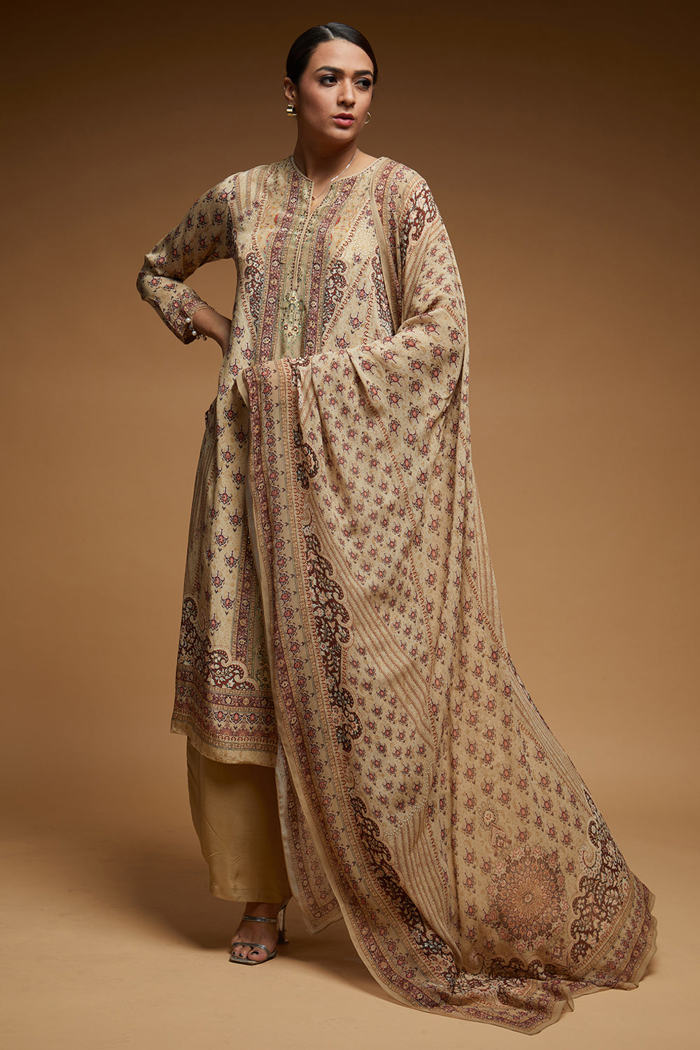 Beige Color Suit Set