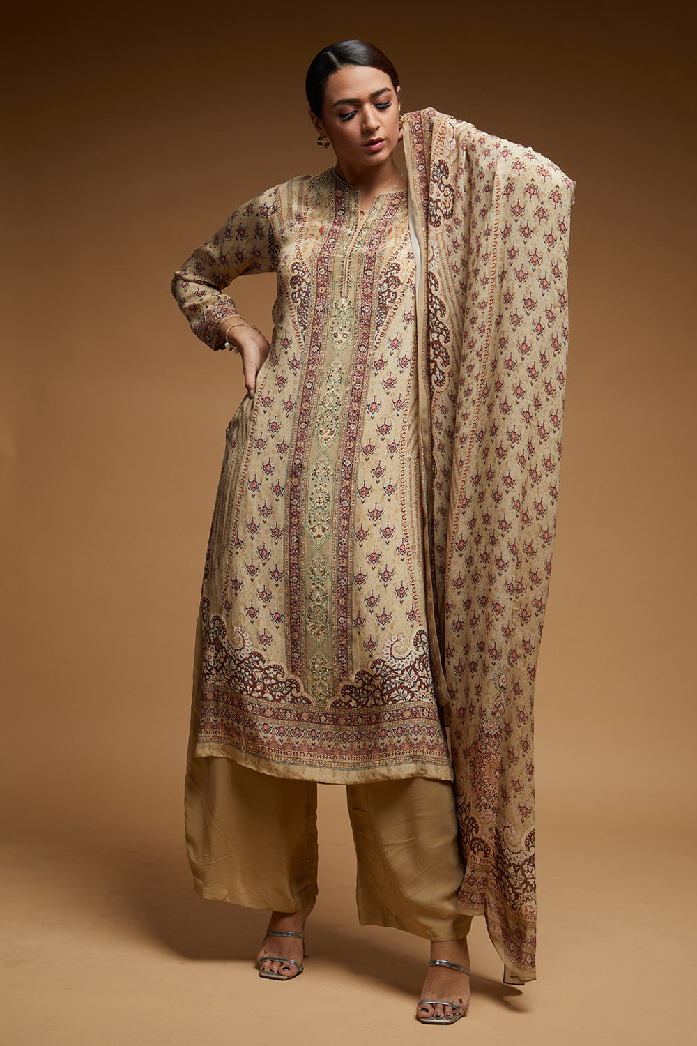 Beige Color Suit Set