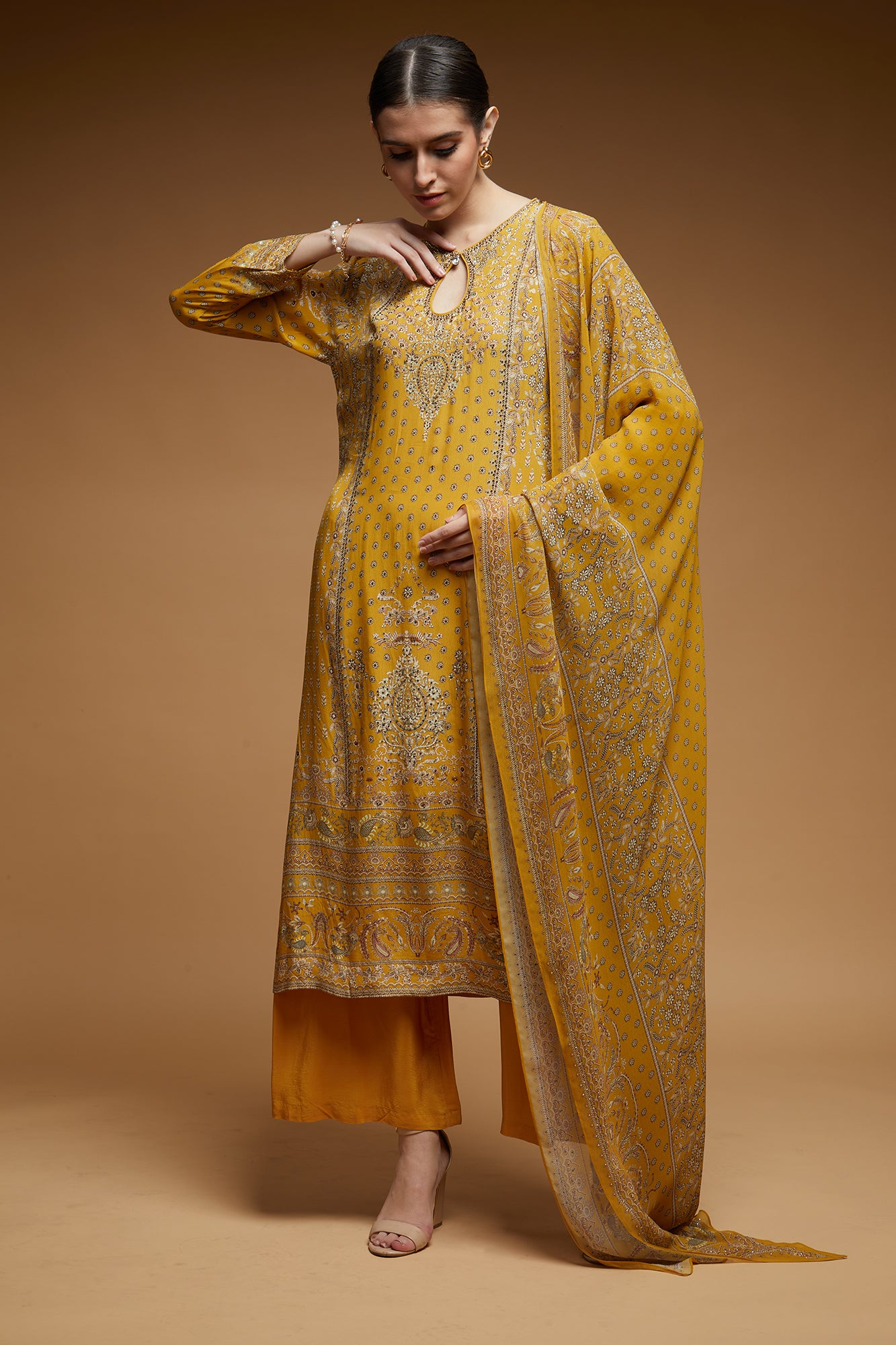 Mustard-Color-Suit-Set