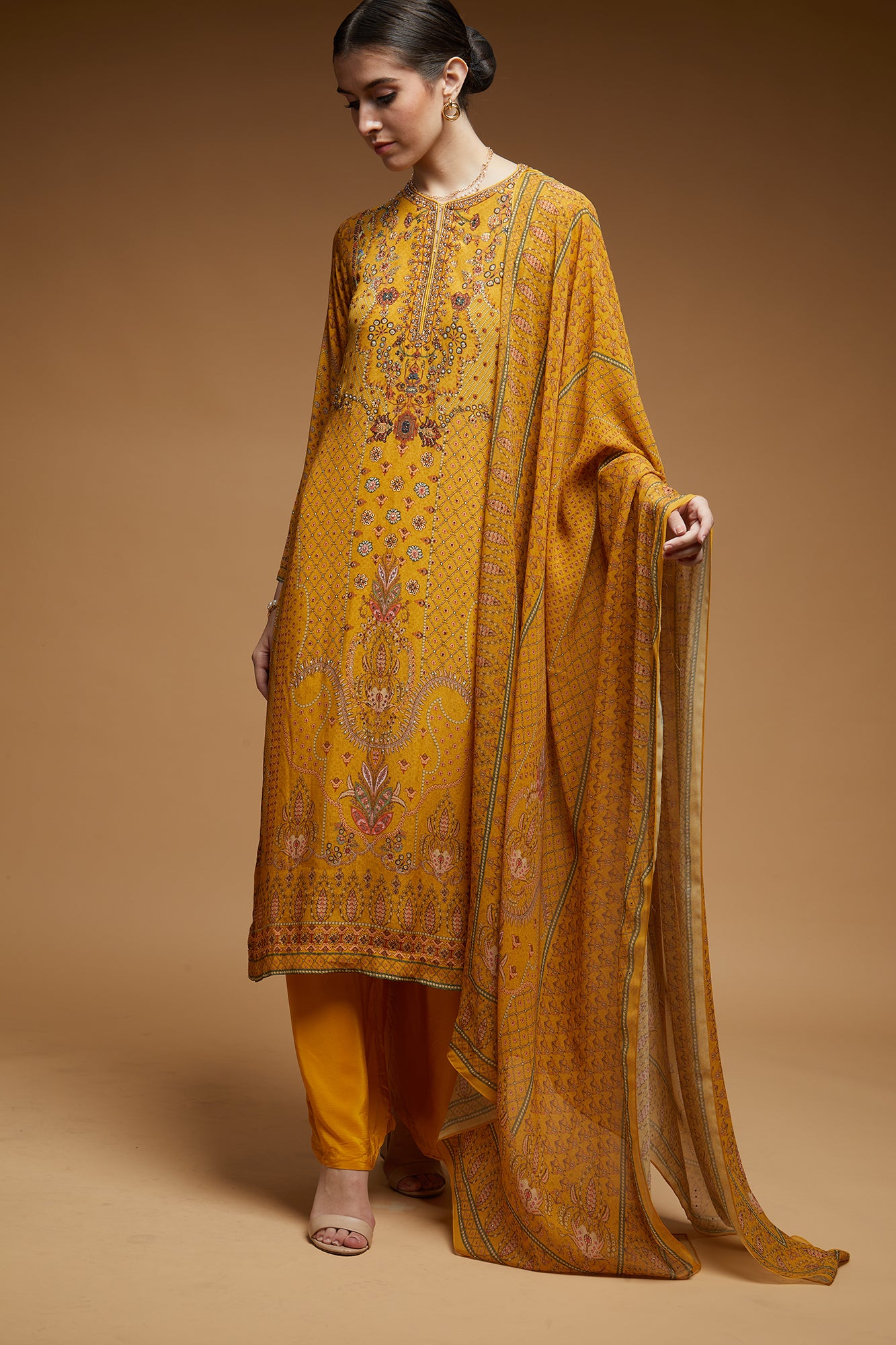 Mustard-Color-Suit-Set