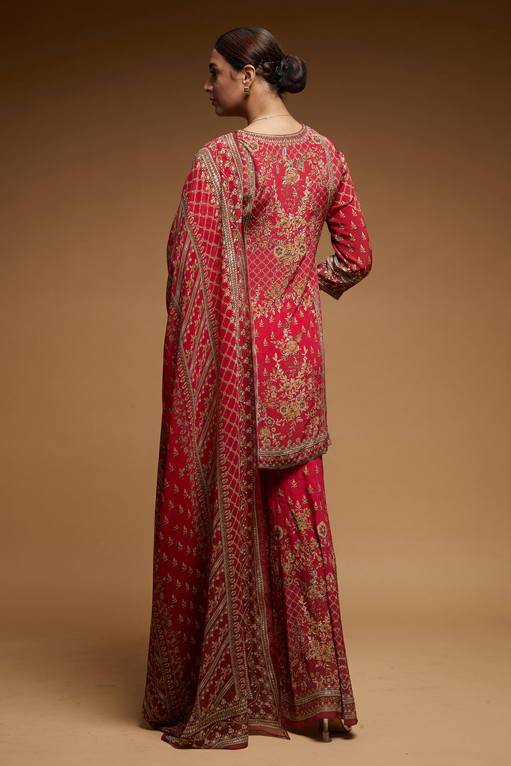 Red Color Sharara