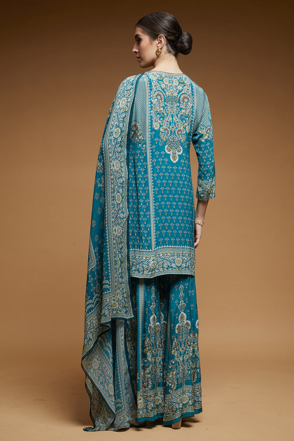 Teal Color Sharara