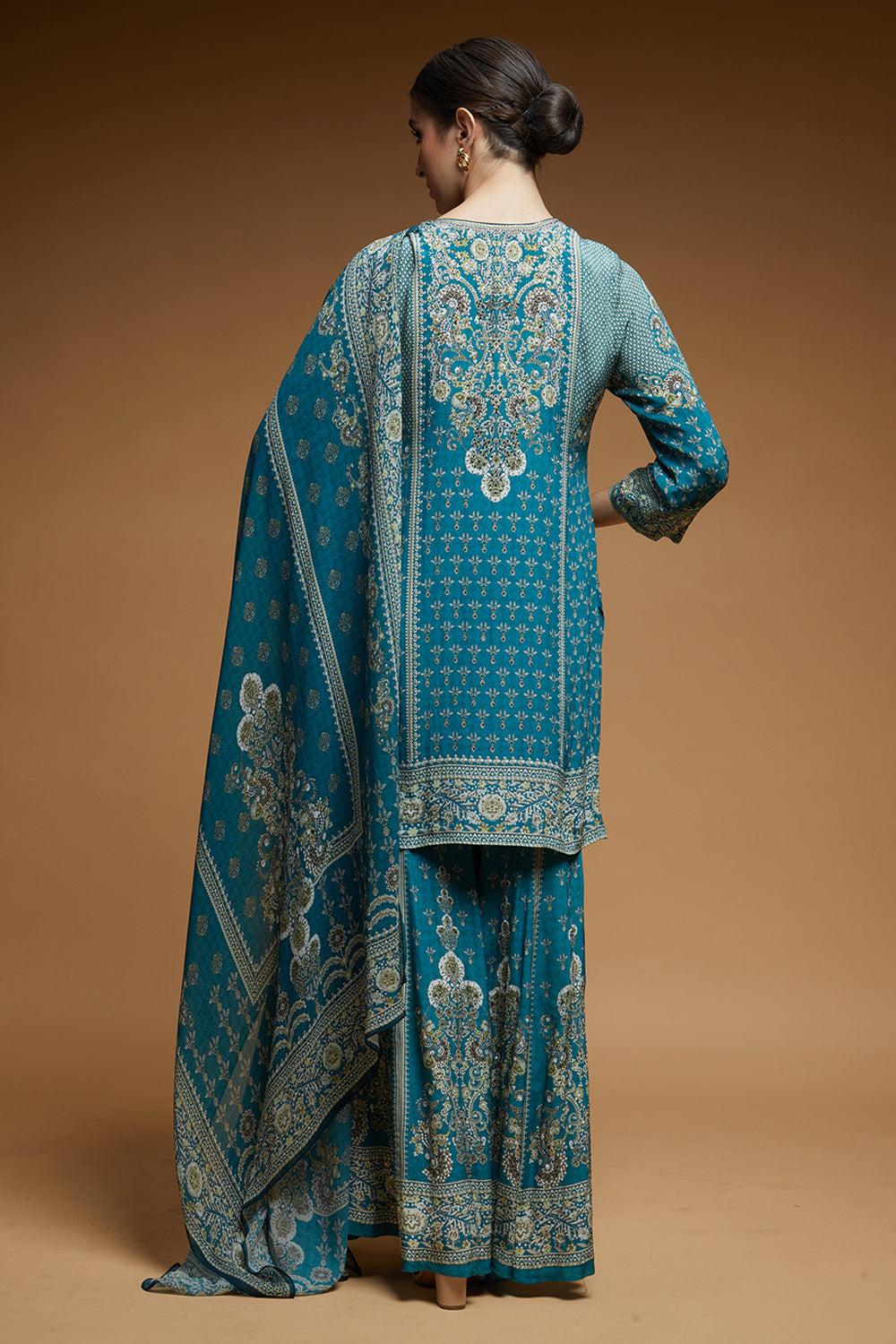 Teal Color Sharara