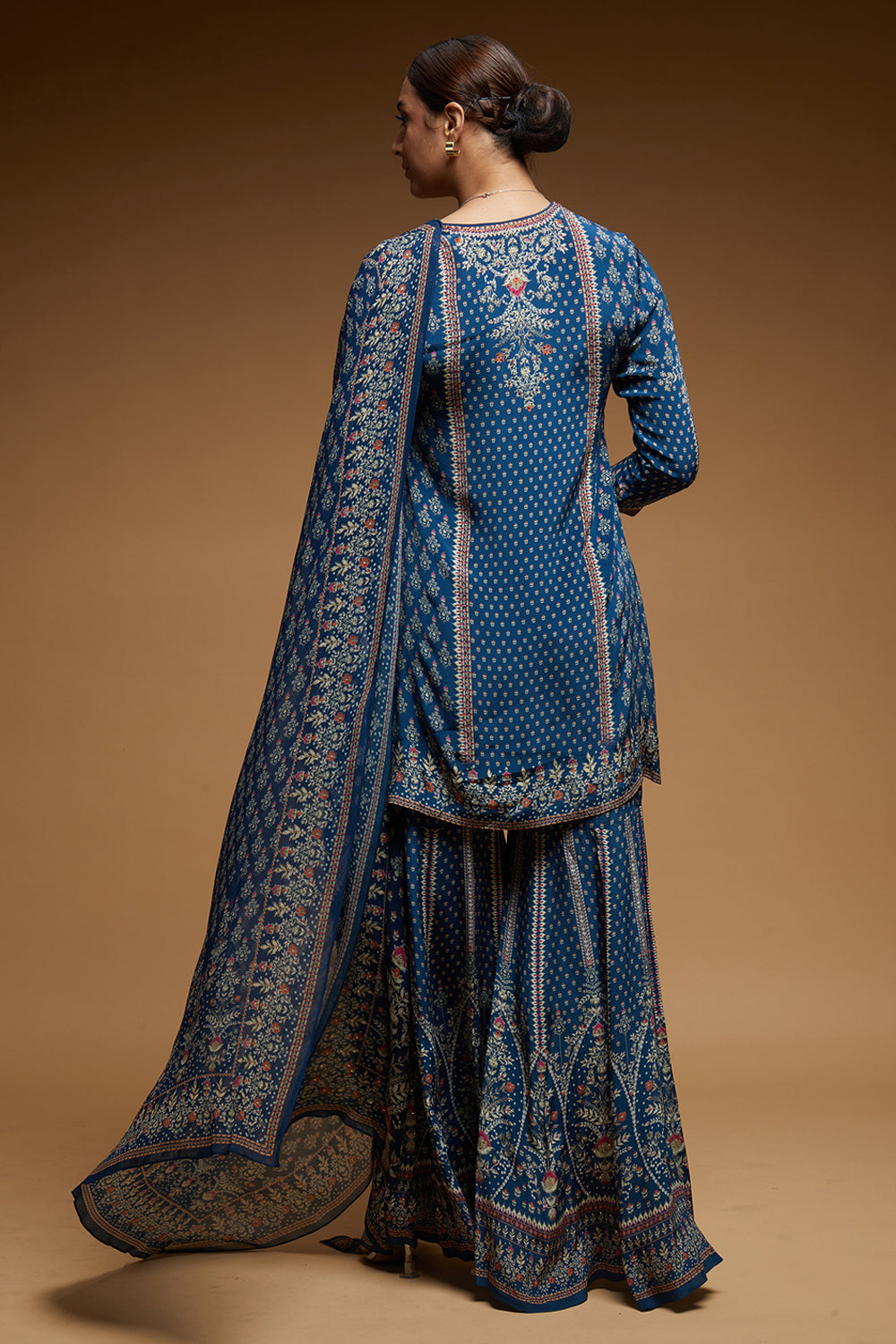 Blue Color Sharara