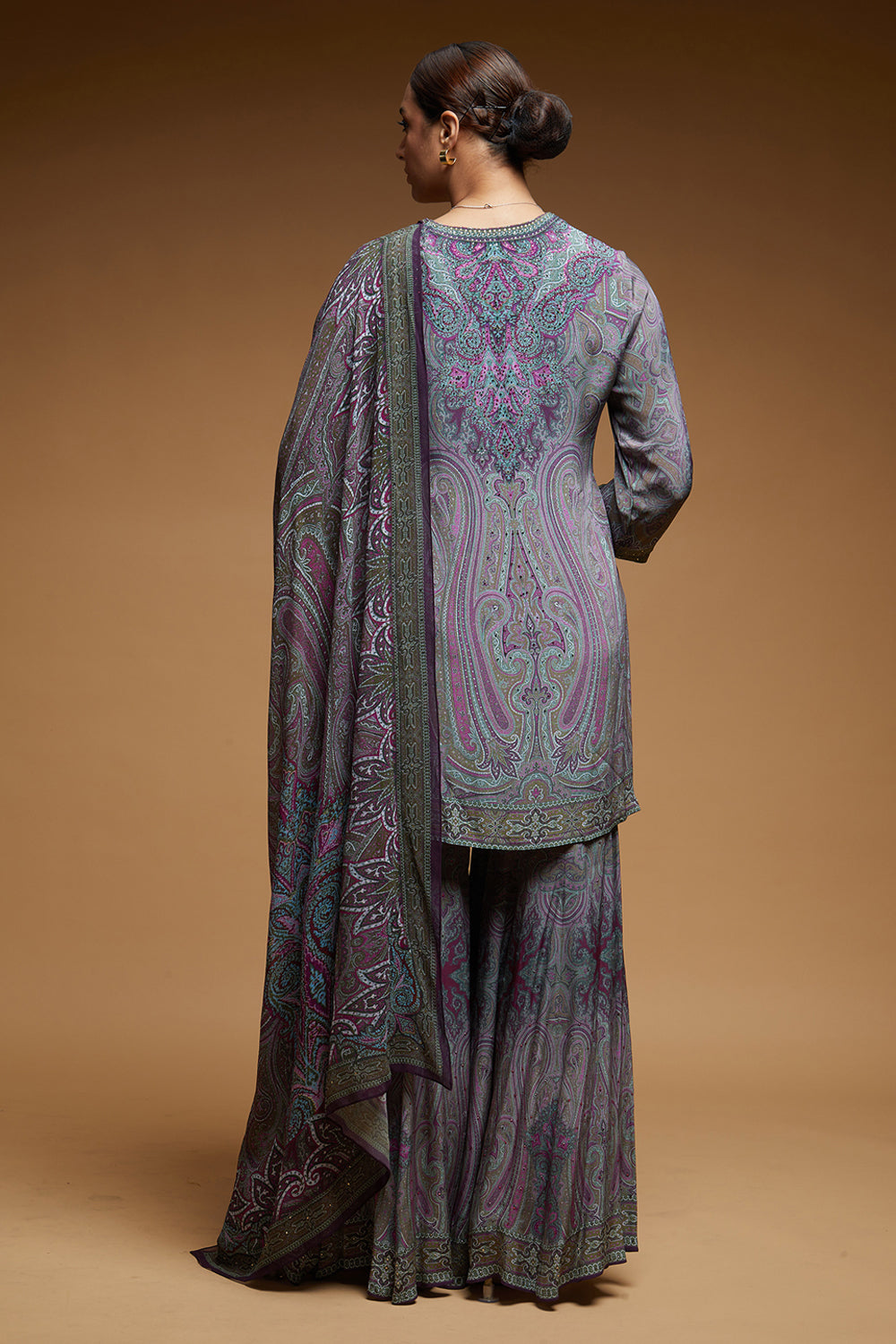 Purple Colour Sharara