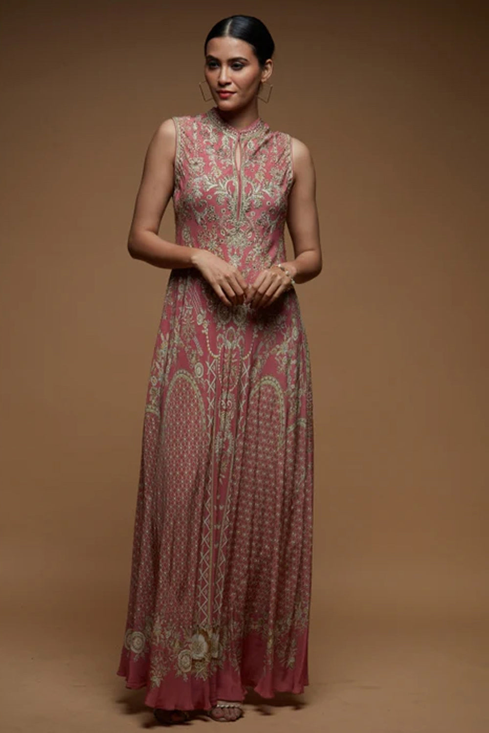 Dark Pale Pink Baroque Gown