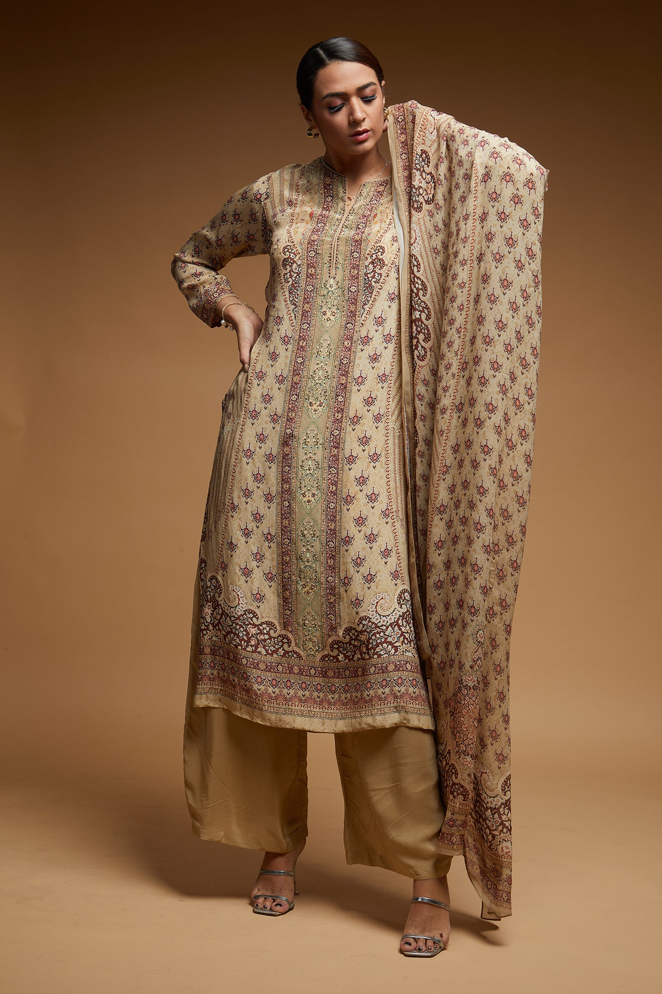 Beige-Color-Suit-Set