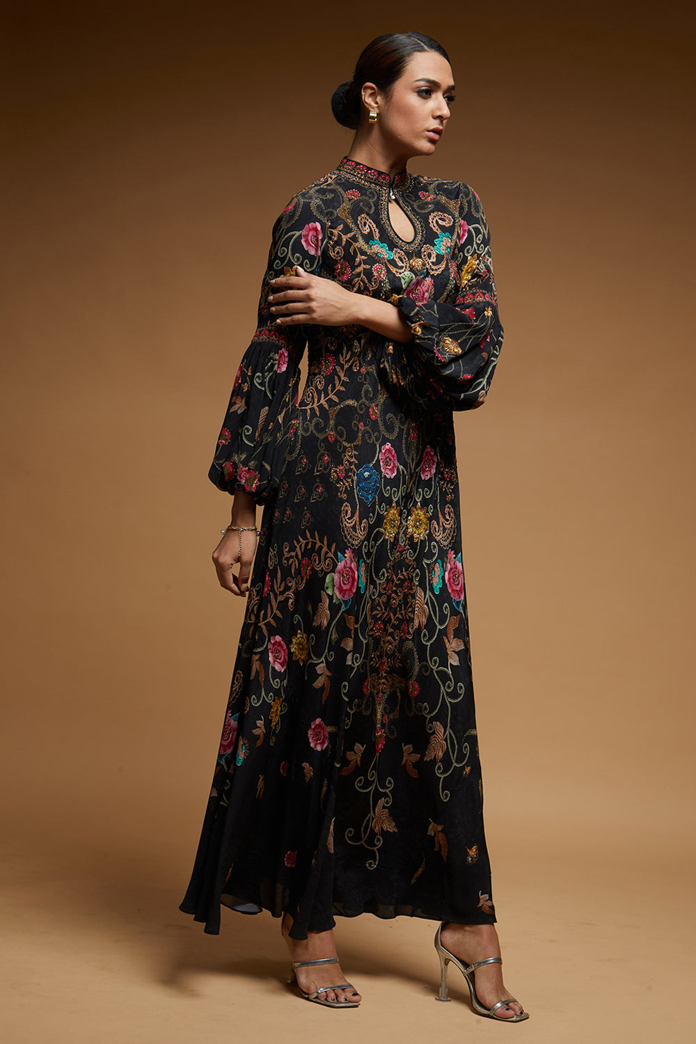 Black Color Halter Gown