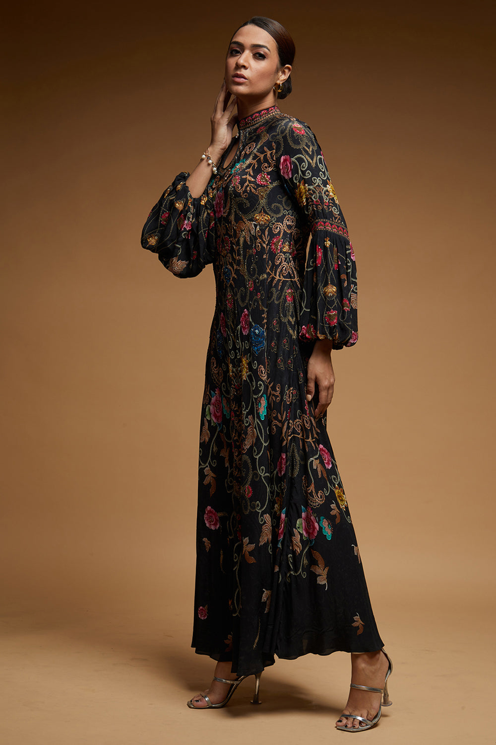 Black Color Halter Gown