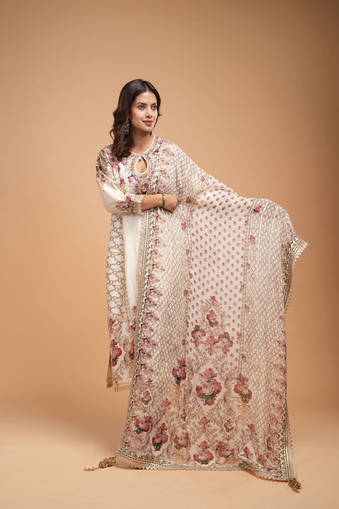 Beige-Color-Kurta-Set