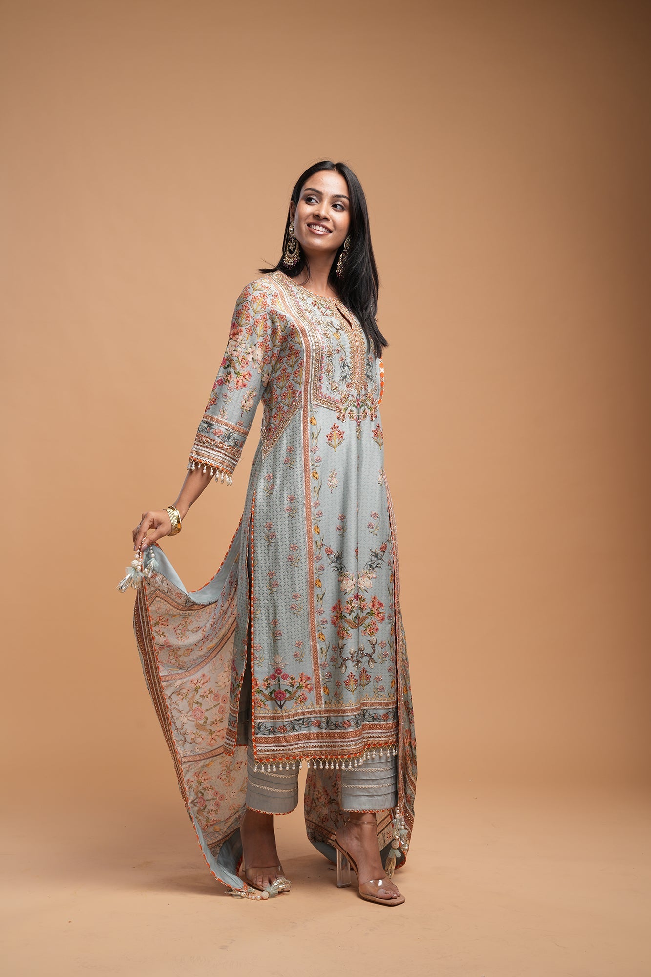 Pale-Mint-Color-Kurta-Set