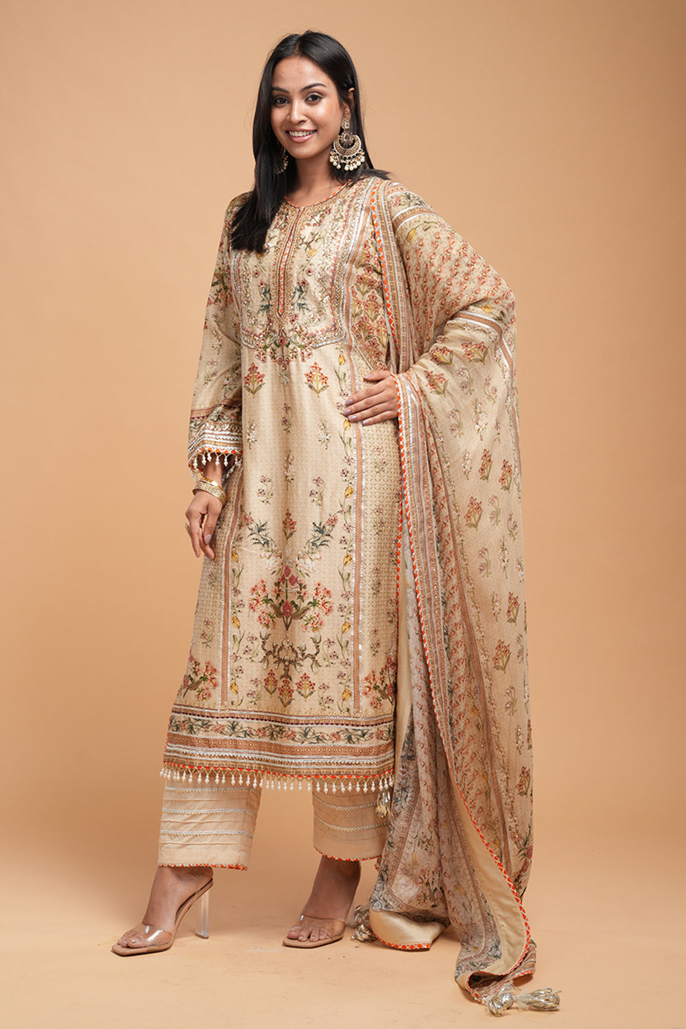Beige Kurta Set