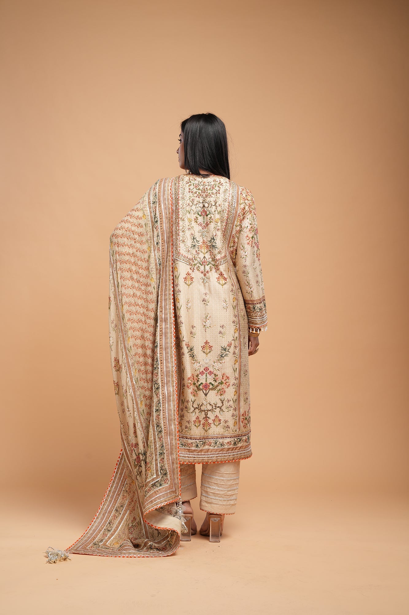 Beige-Color-Kurta-Set