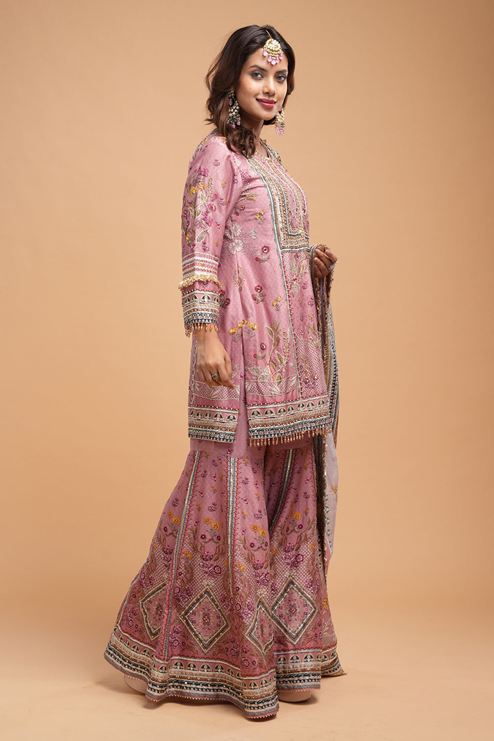 Pale Pink Sharara Set