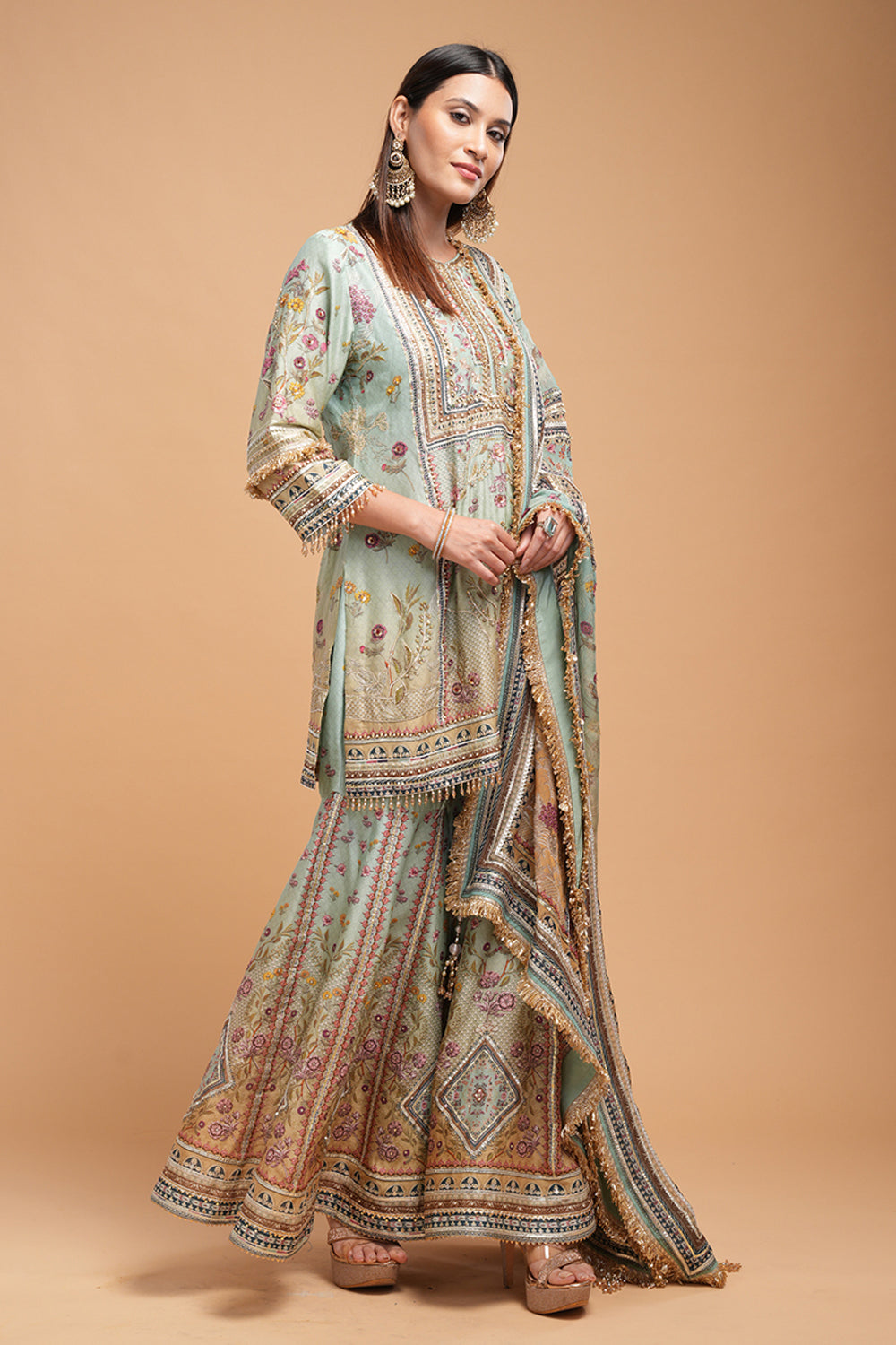 Aqua Sharara Set