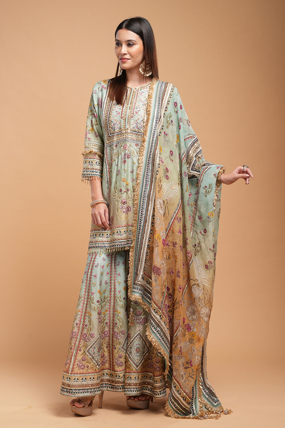 Aqua Sharara Set