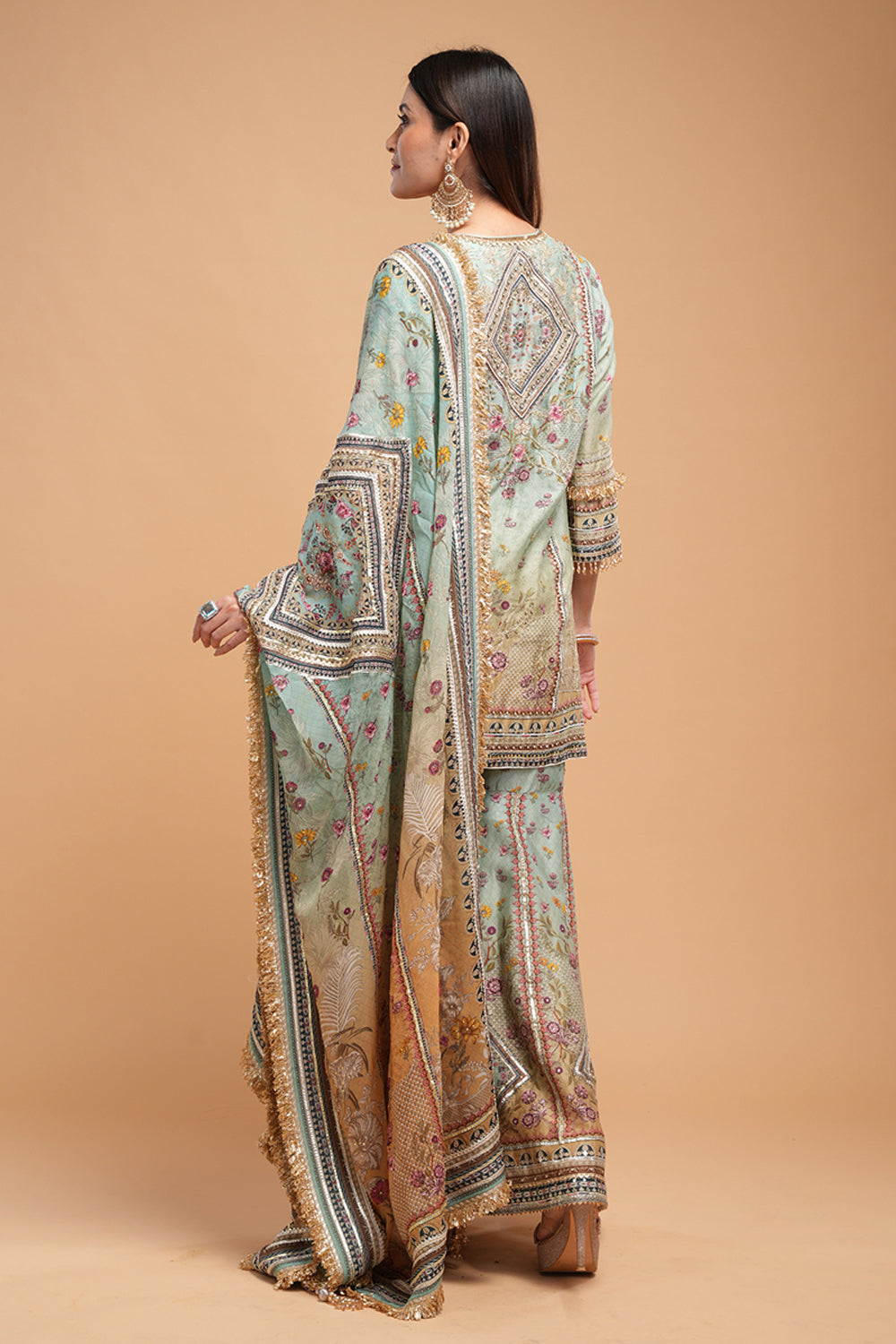 Aqua Sharara Set