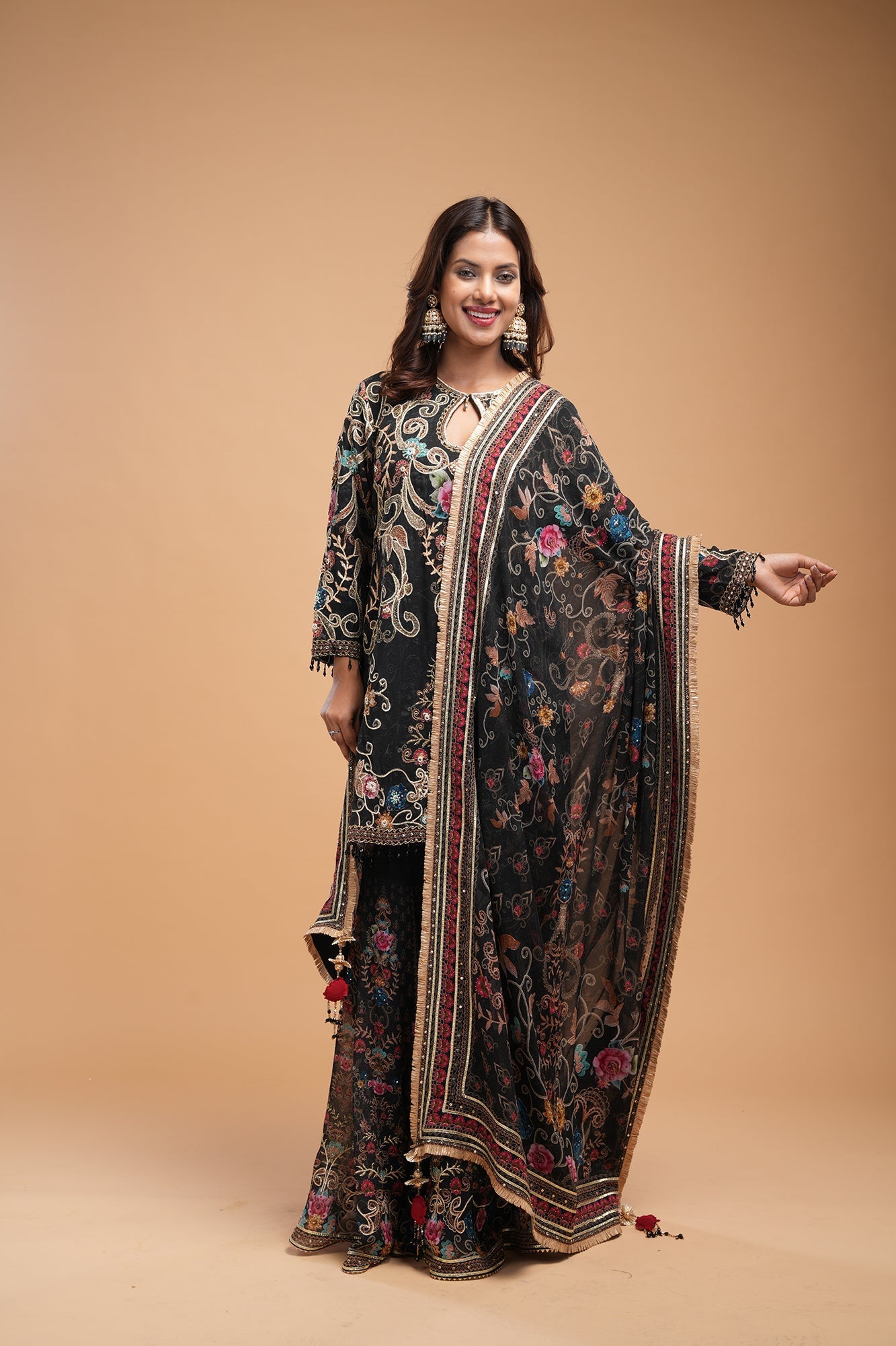black-color-sharara-1