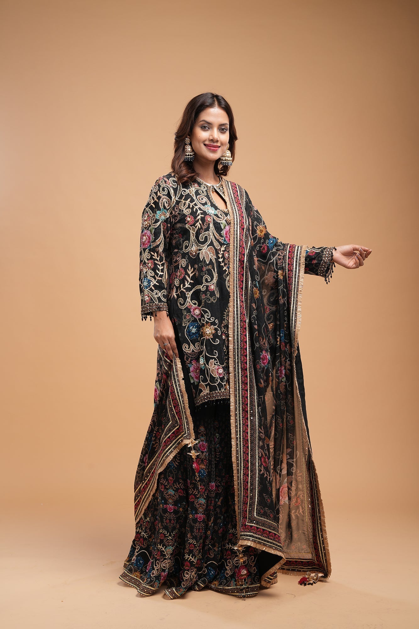 black-color-sharara-2