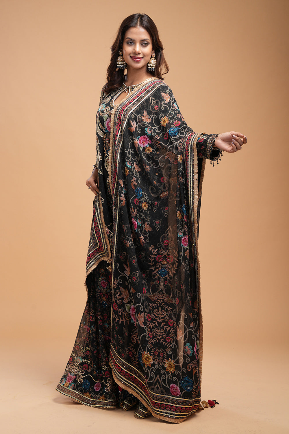 Black Sharara Set