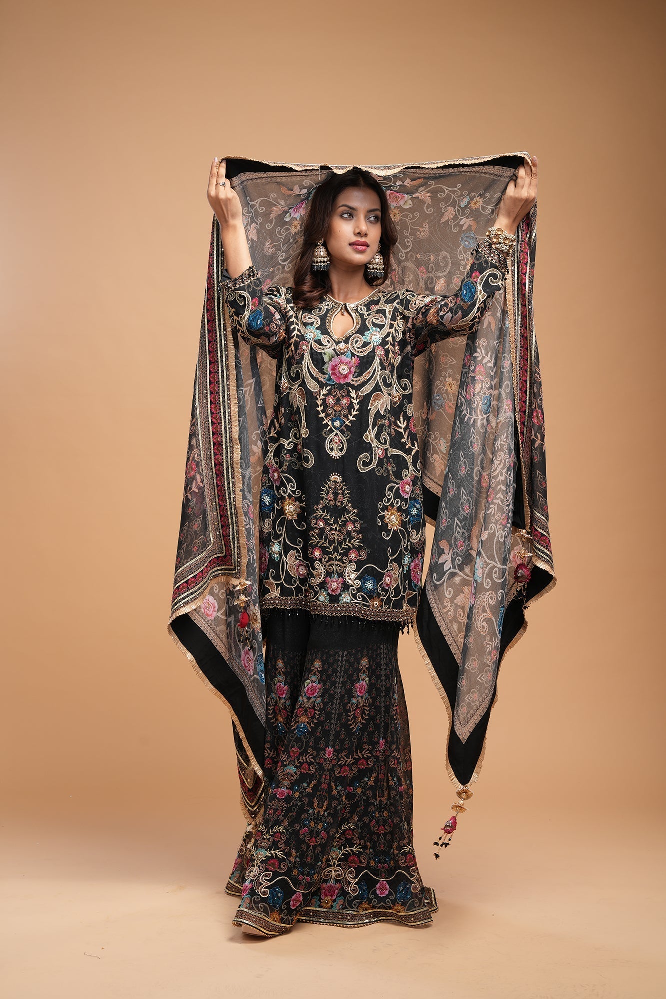 black-color-sharara-5