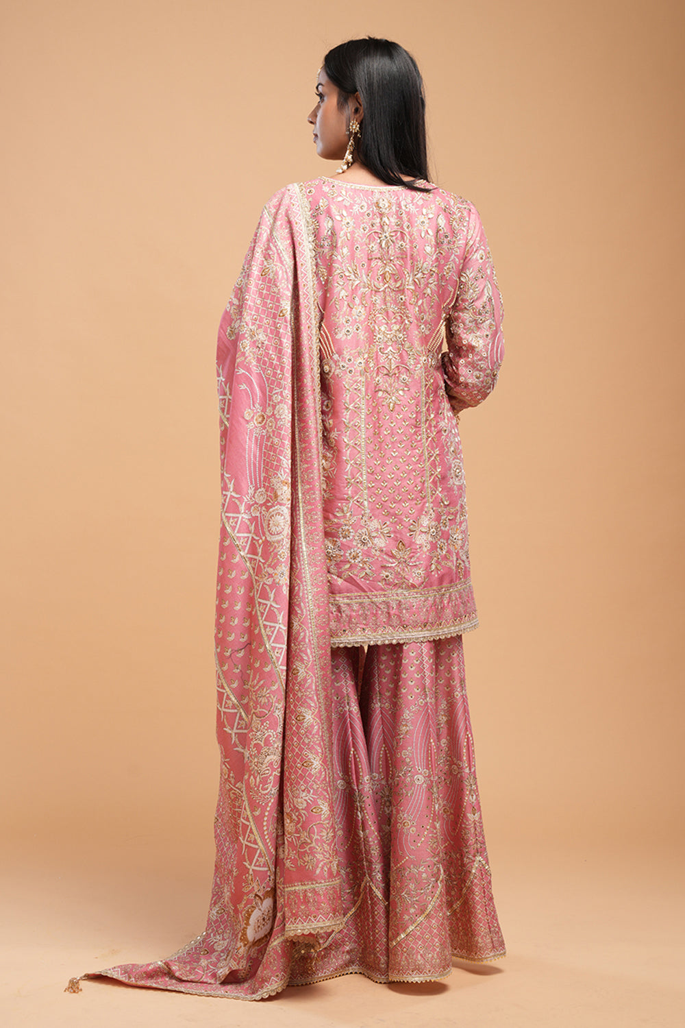 Pale Pink Sharara Set