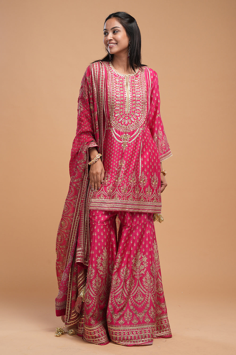 Fuchsia Sharara Set