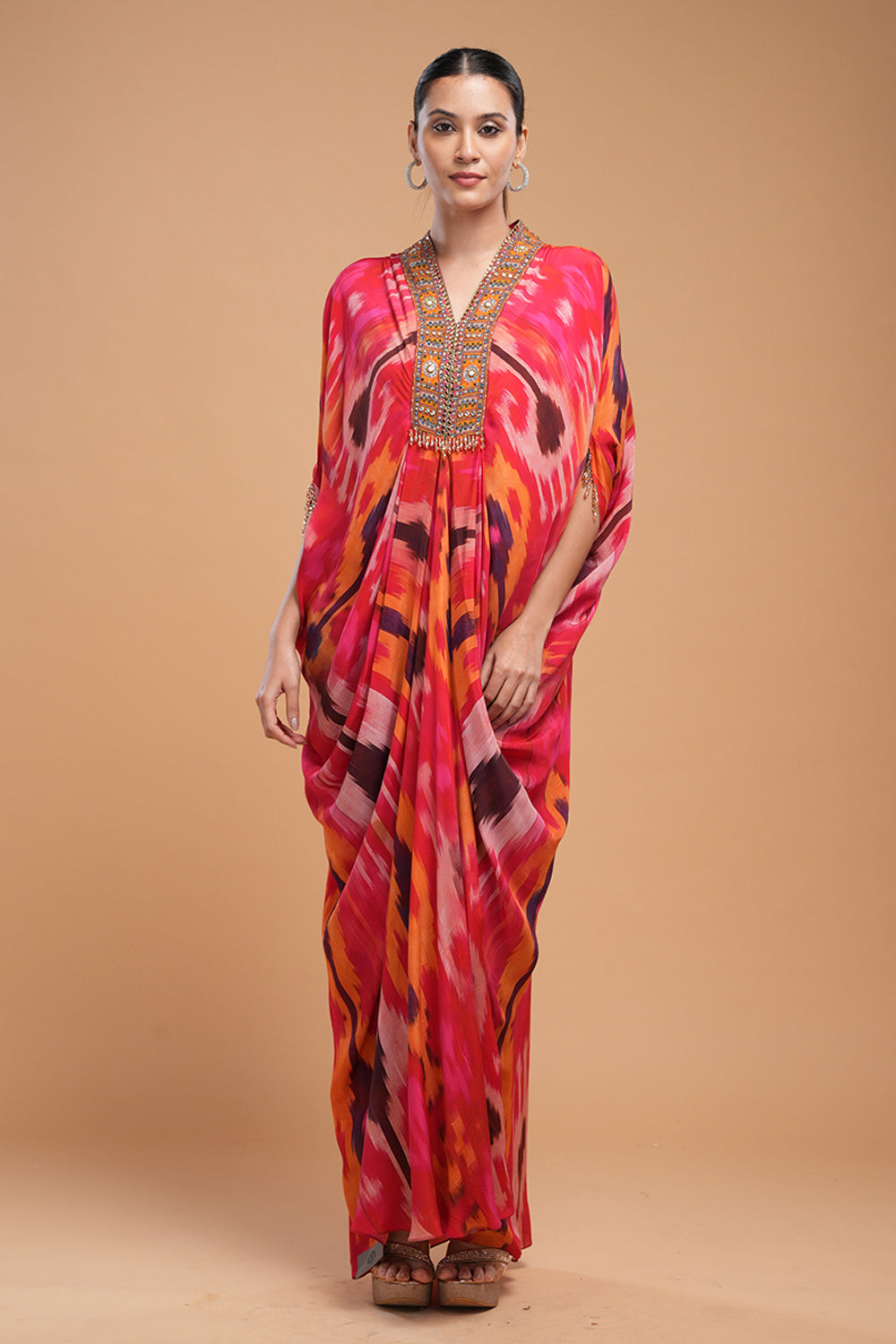 Fuchsia Free Size Kaftan